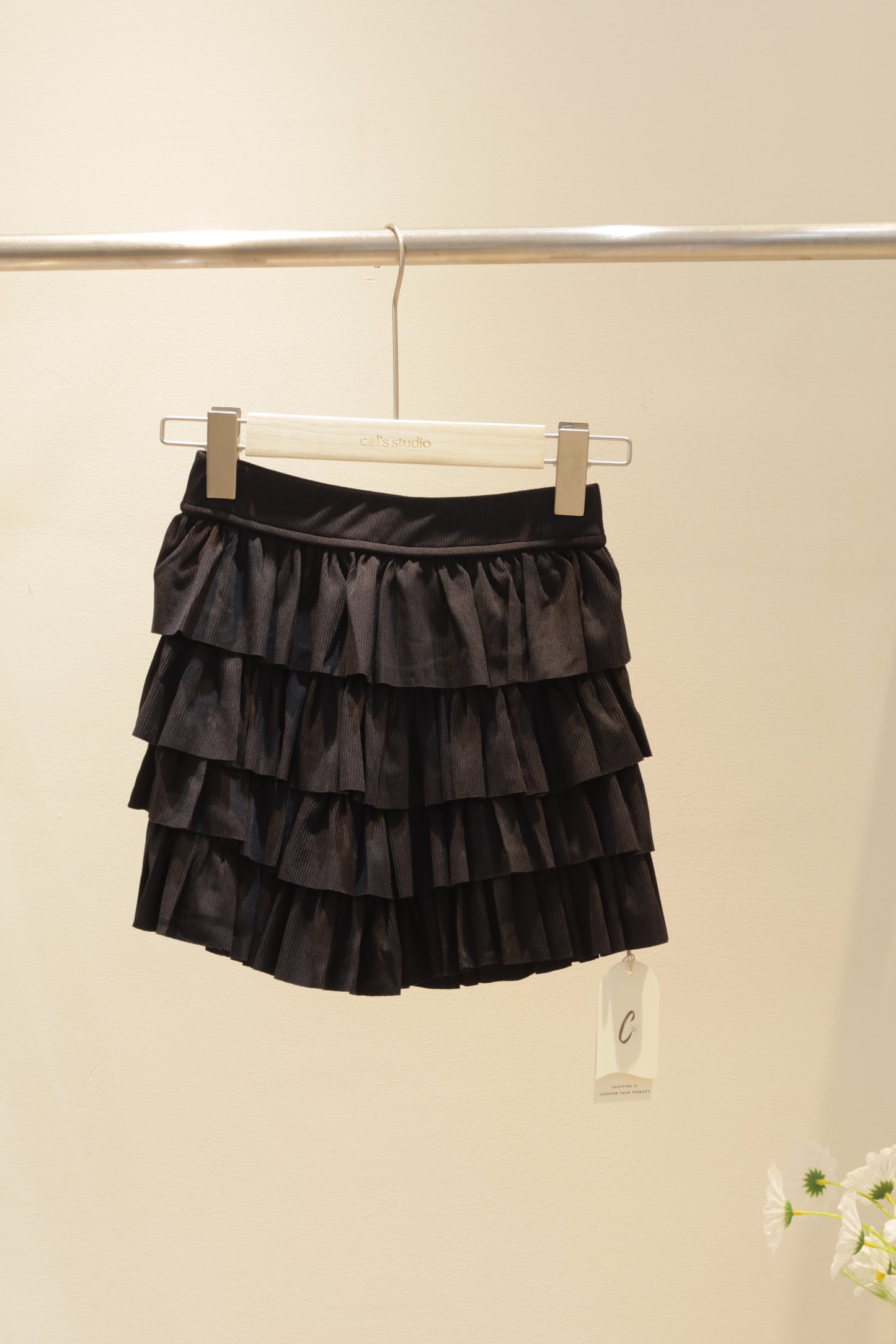 Ruffled mini skirt