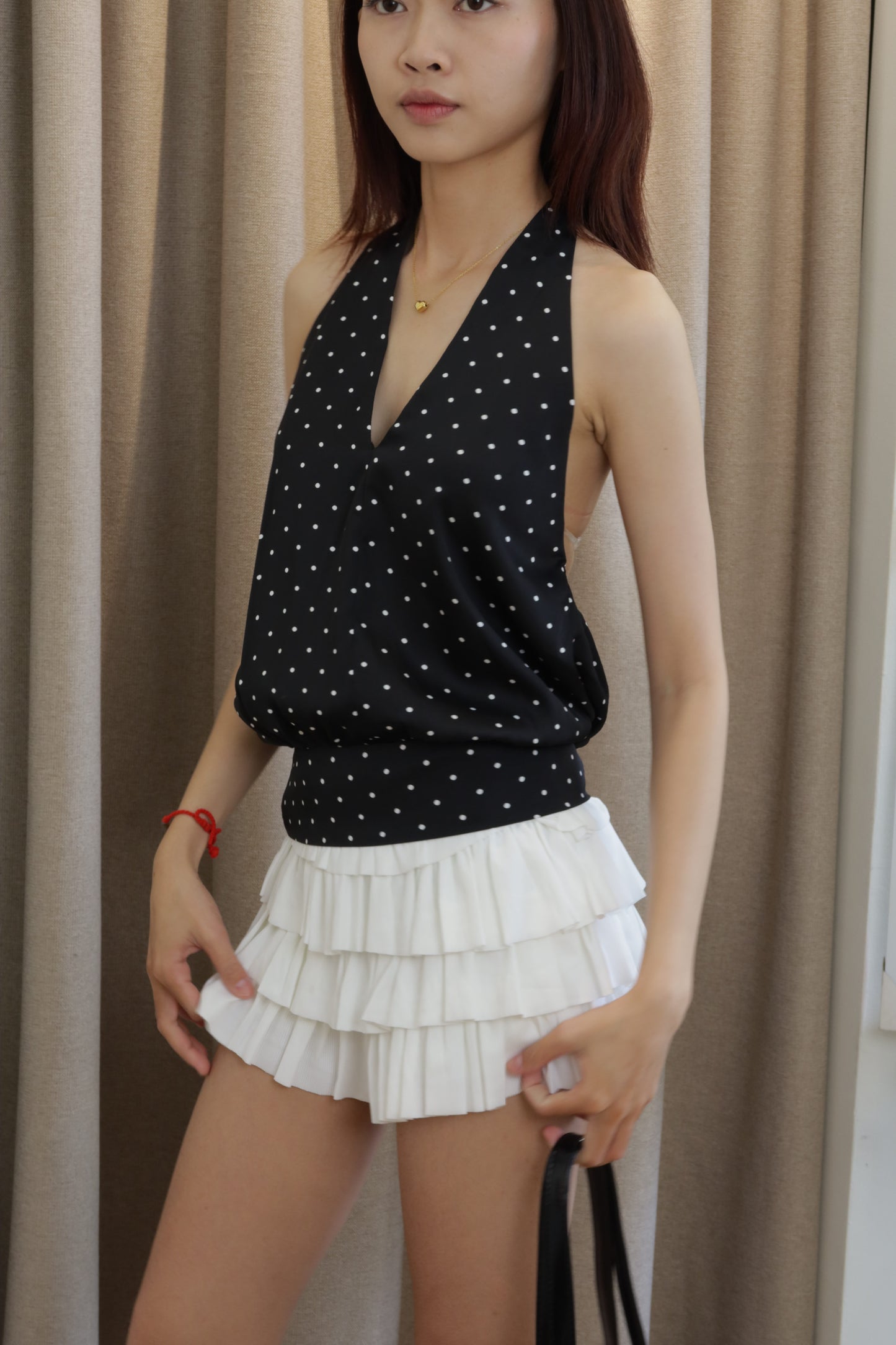 Polkadot halter top