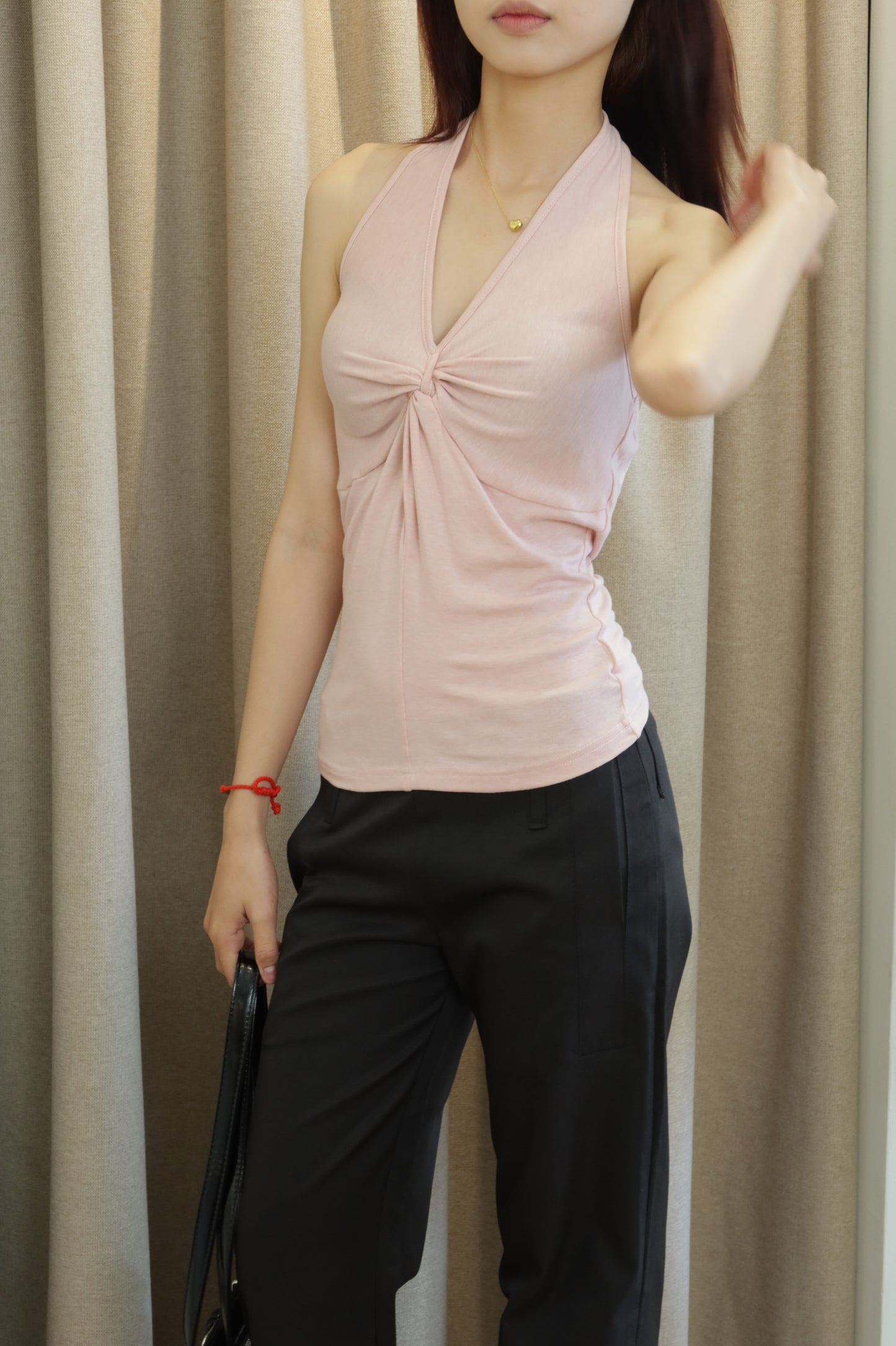 Pink halter top