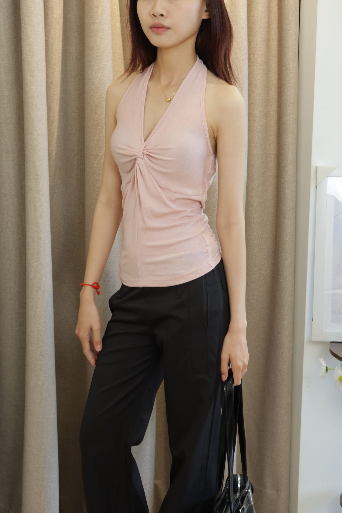 Pink halter top