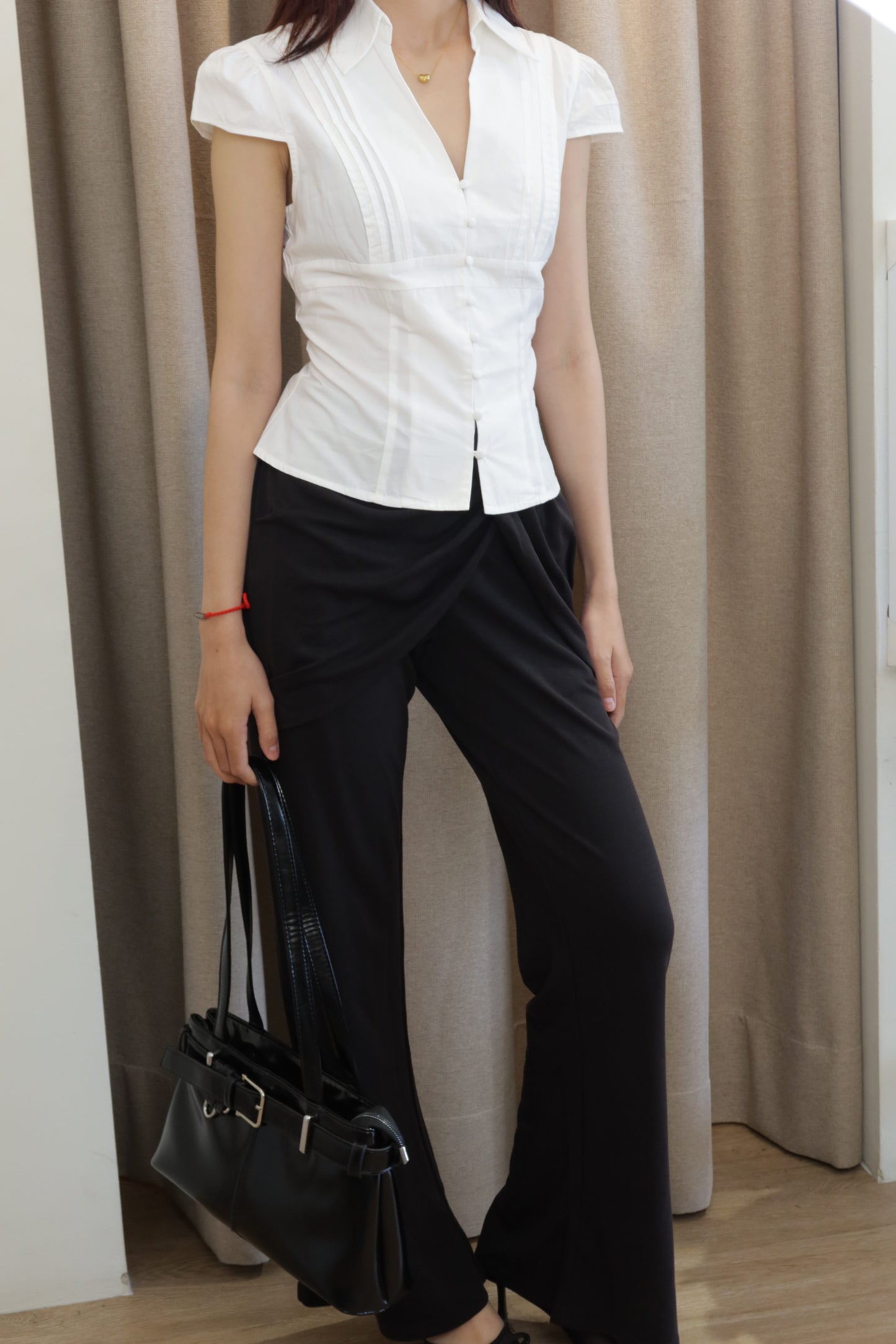White slim fit blouse