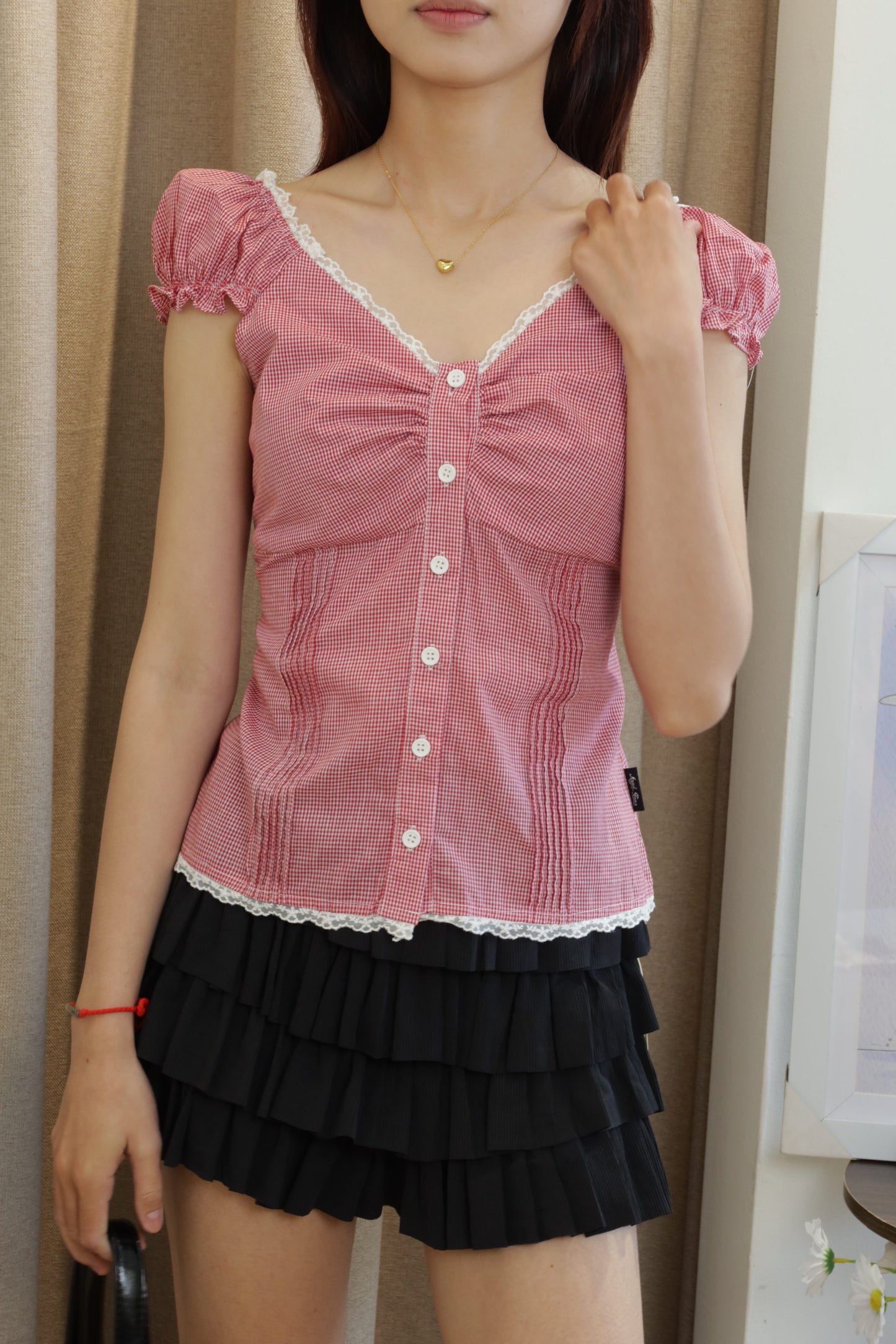 Ruffled mini skirt