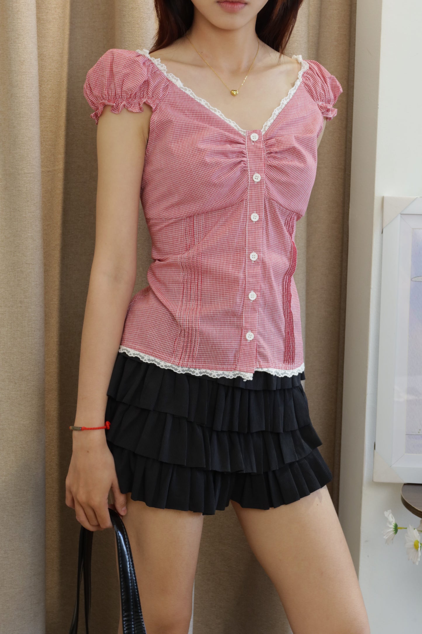 Ruffled mini skirt