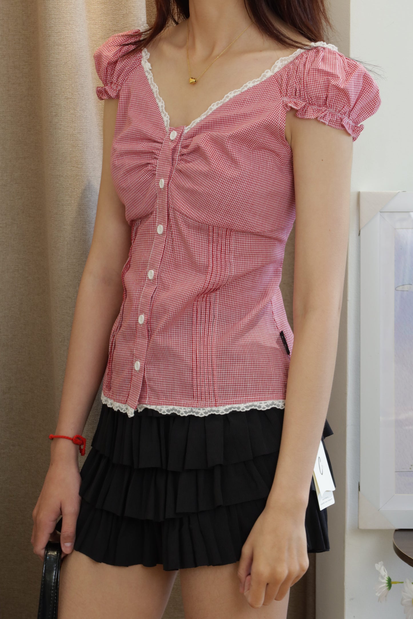 Ruffled mini skirt