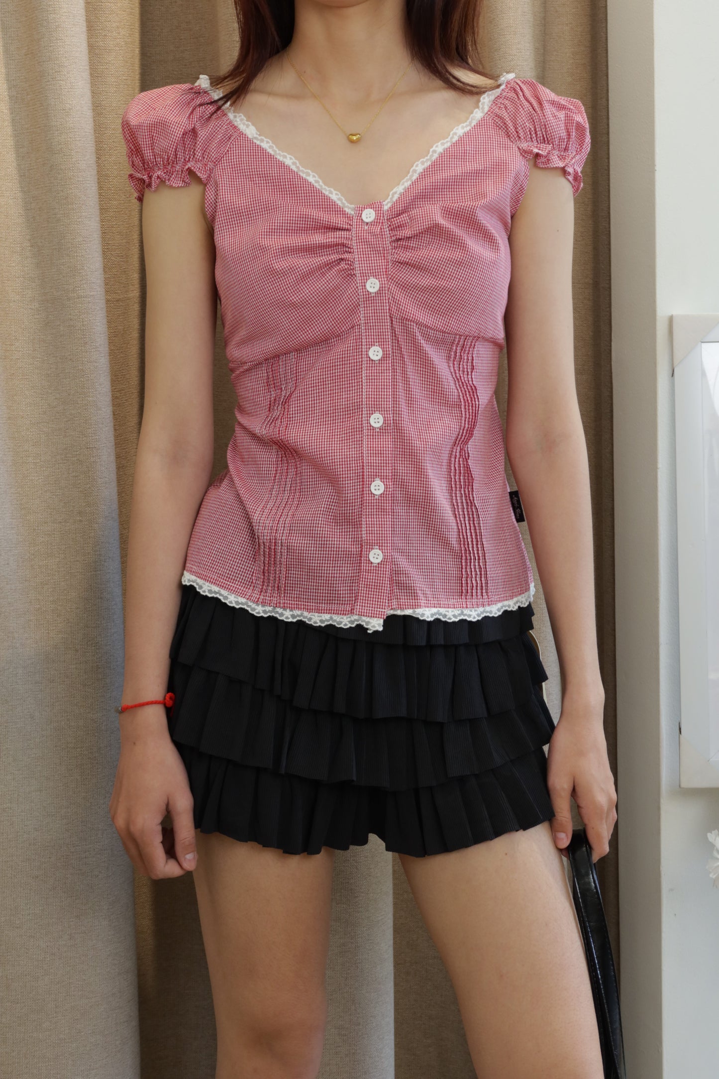 Ruffled mini skirt