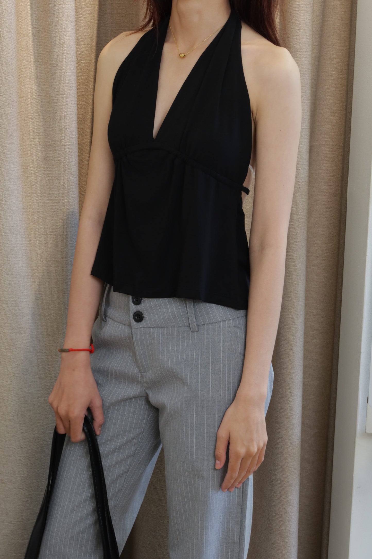 Gray stripes trouser