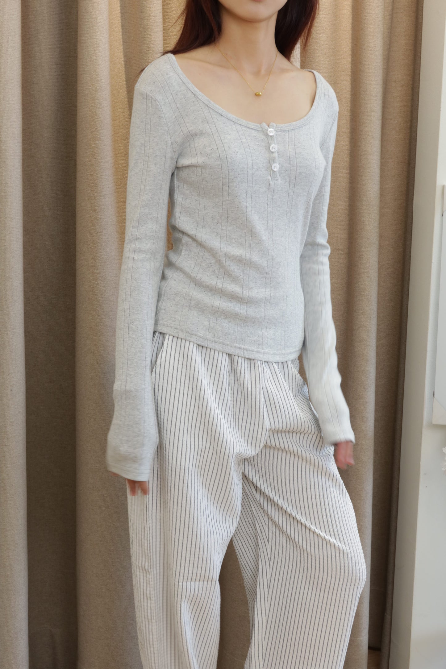 GRAY LONG SUMMER BOTTOM