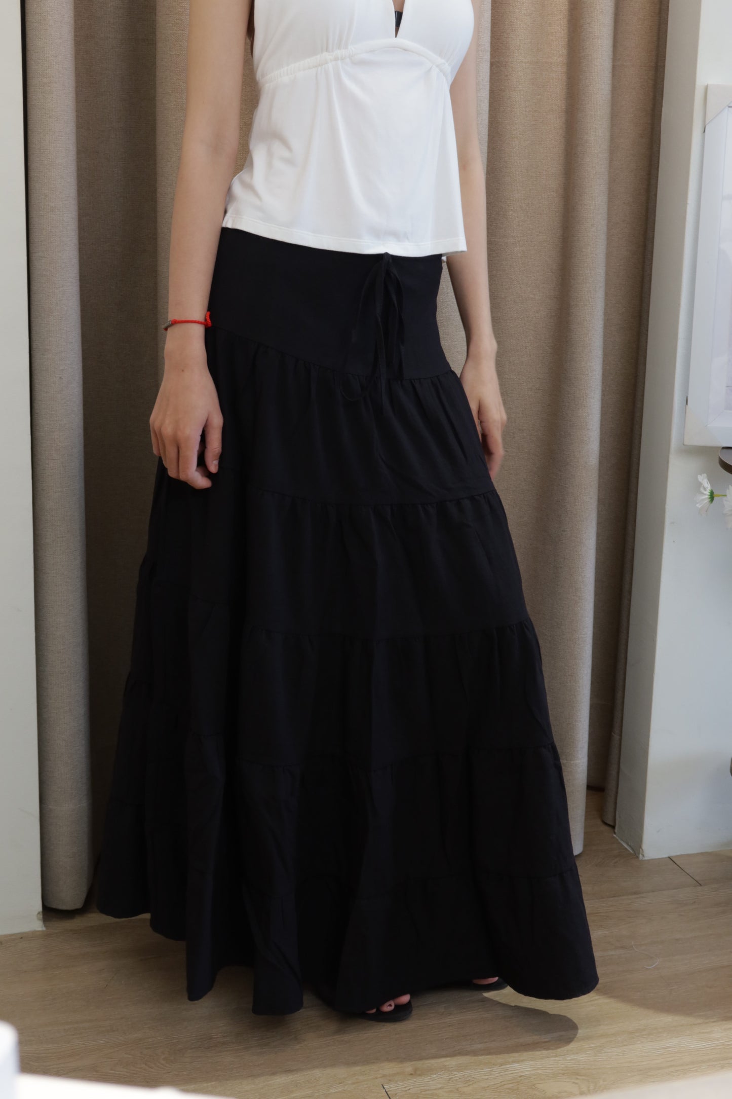 Linen long skirt