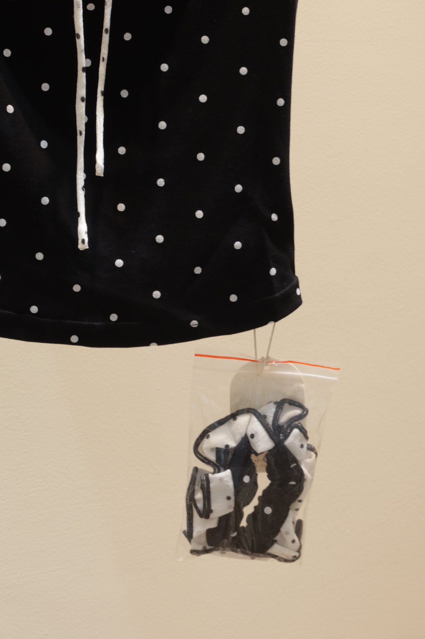 Off shoulder polkadot top