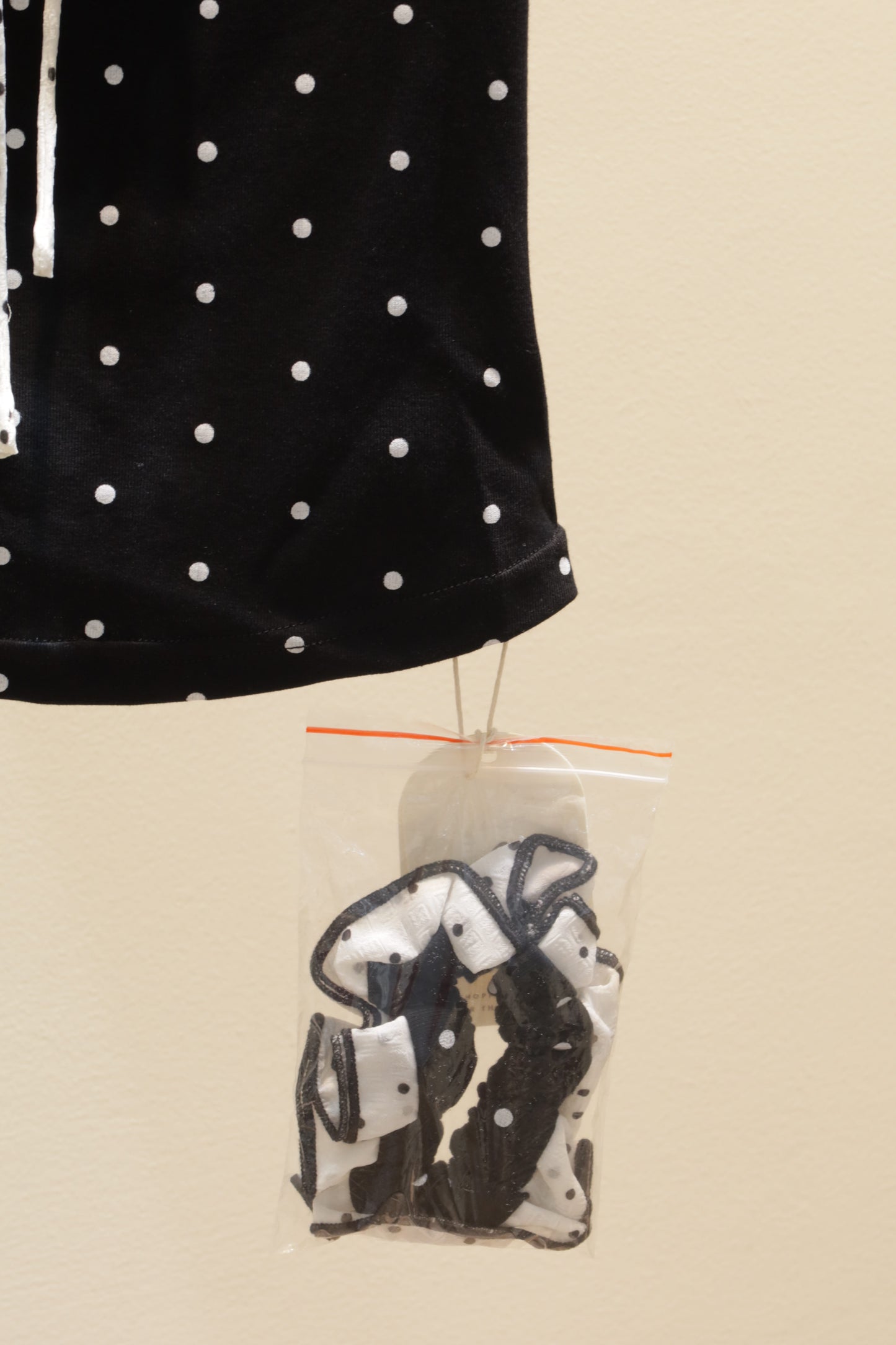 Off shoulder polkadot top