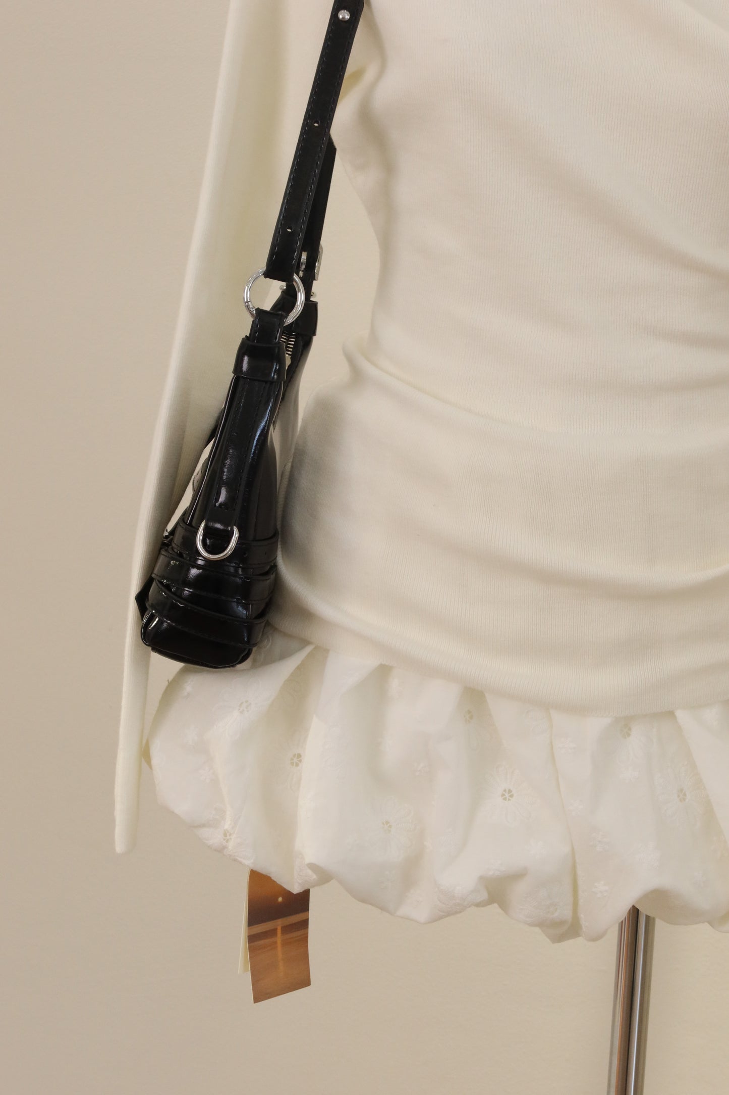 Knitted fold off shoulder