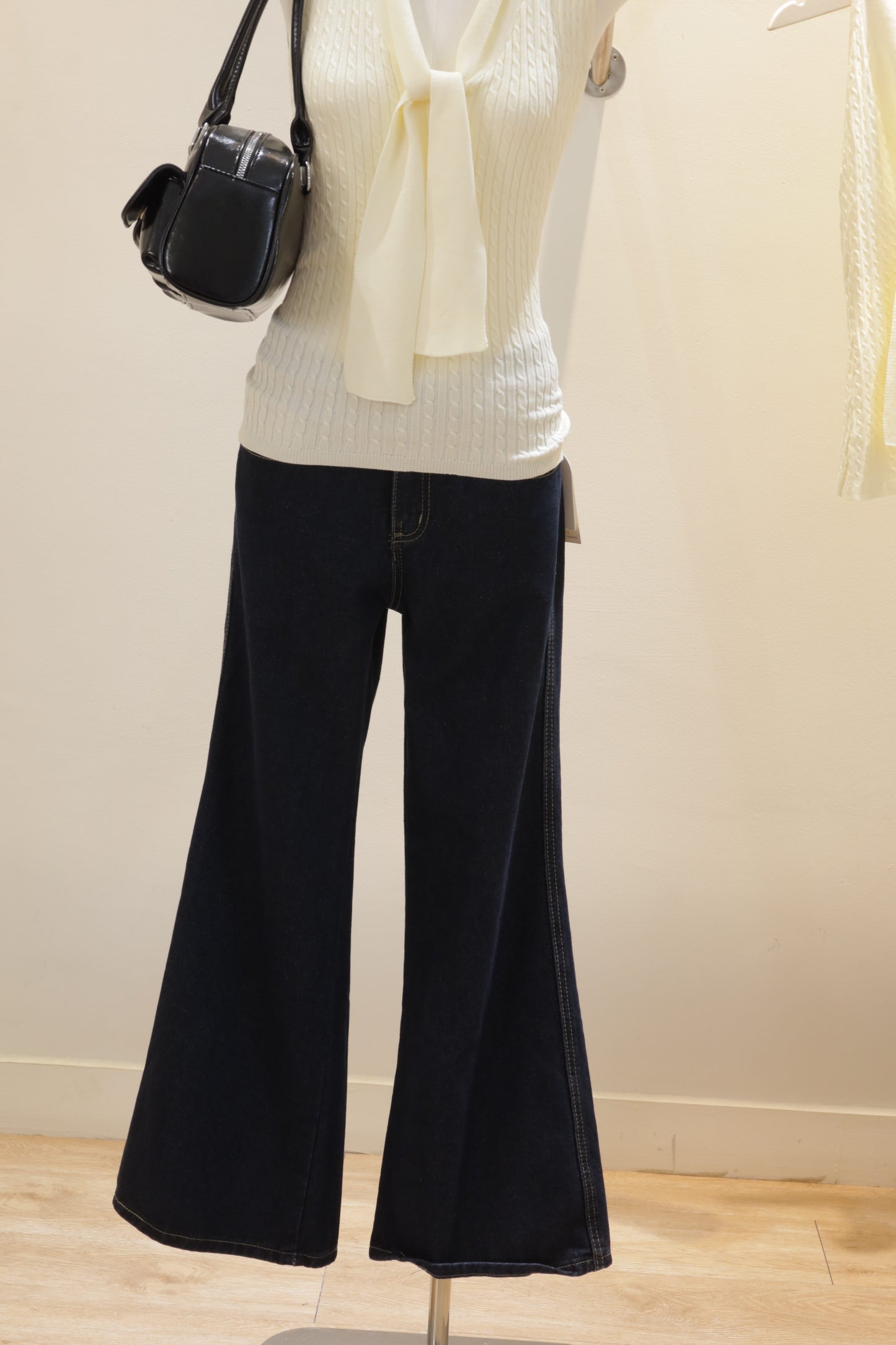 Knitted polo lace top