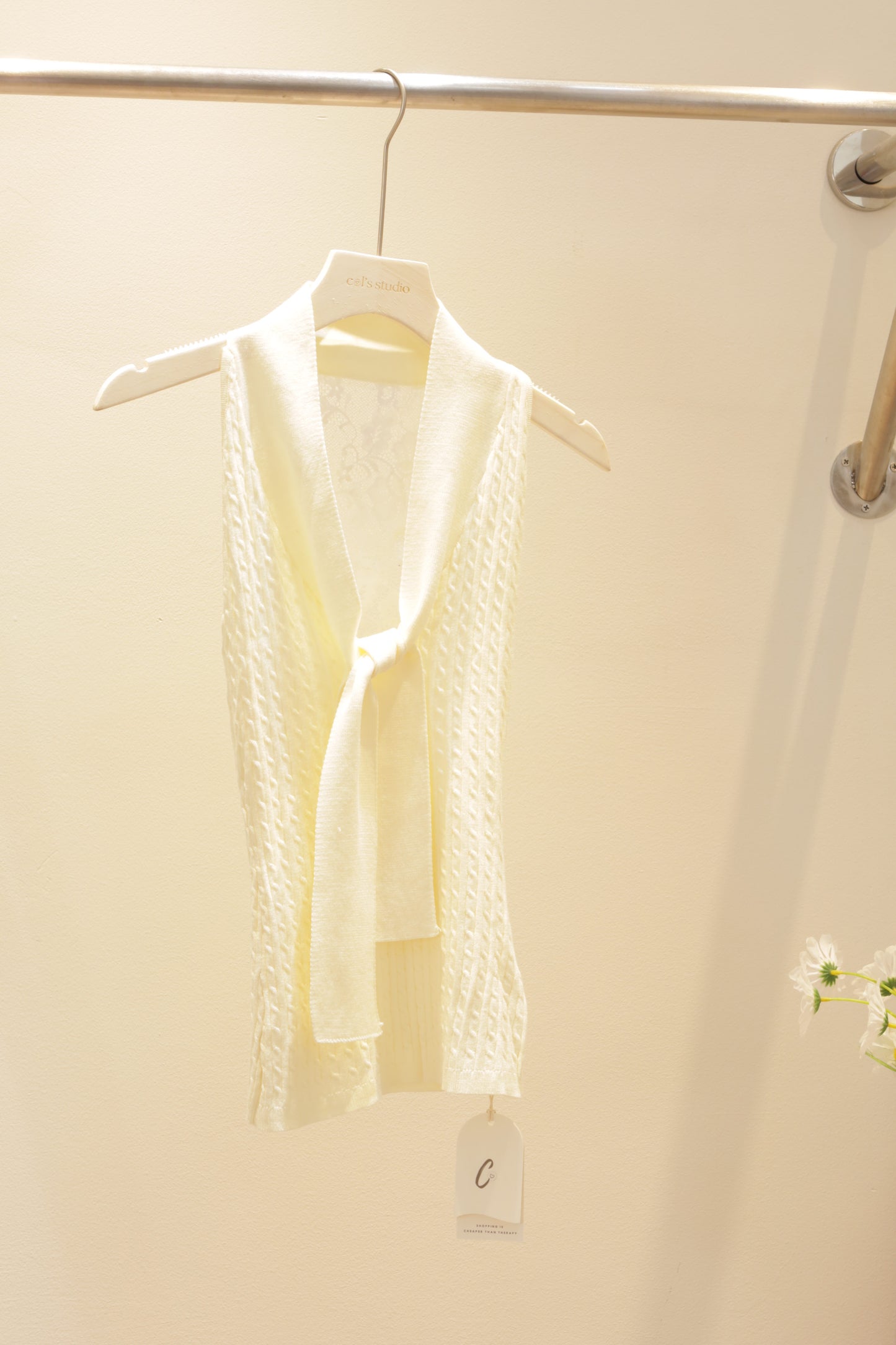 Knitted polo lace top