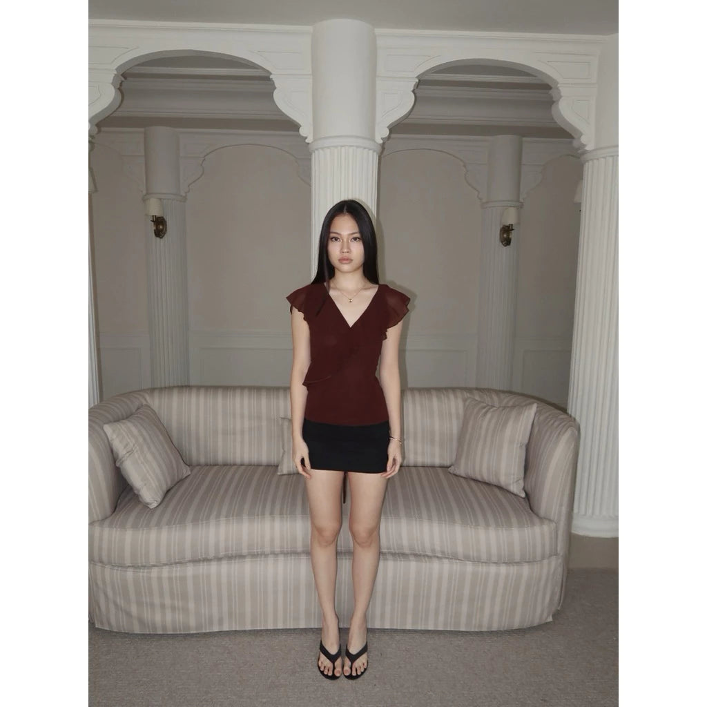 STUDIO RUE RUFFLE TOP