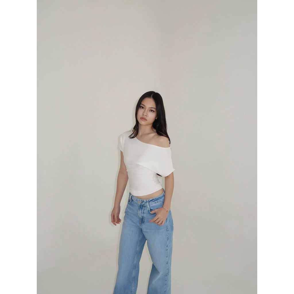 NUDETHELABEL BOATNECK KNIT TOP