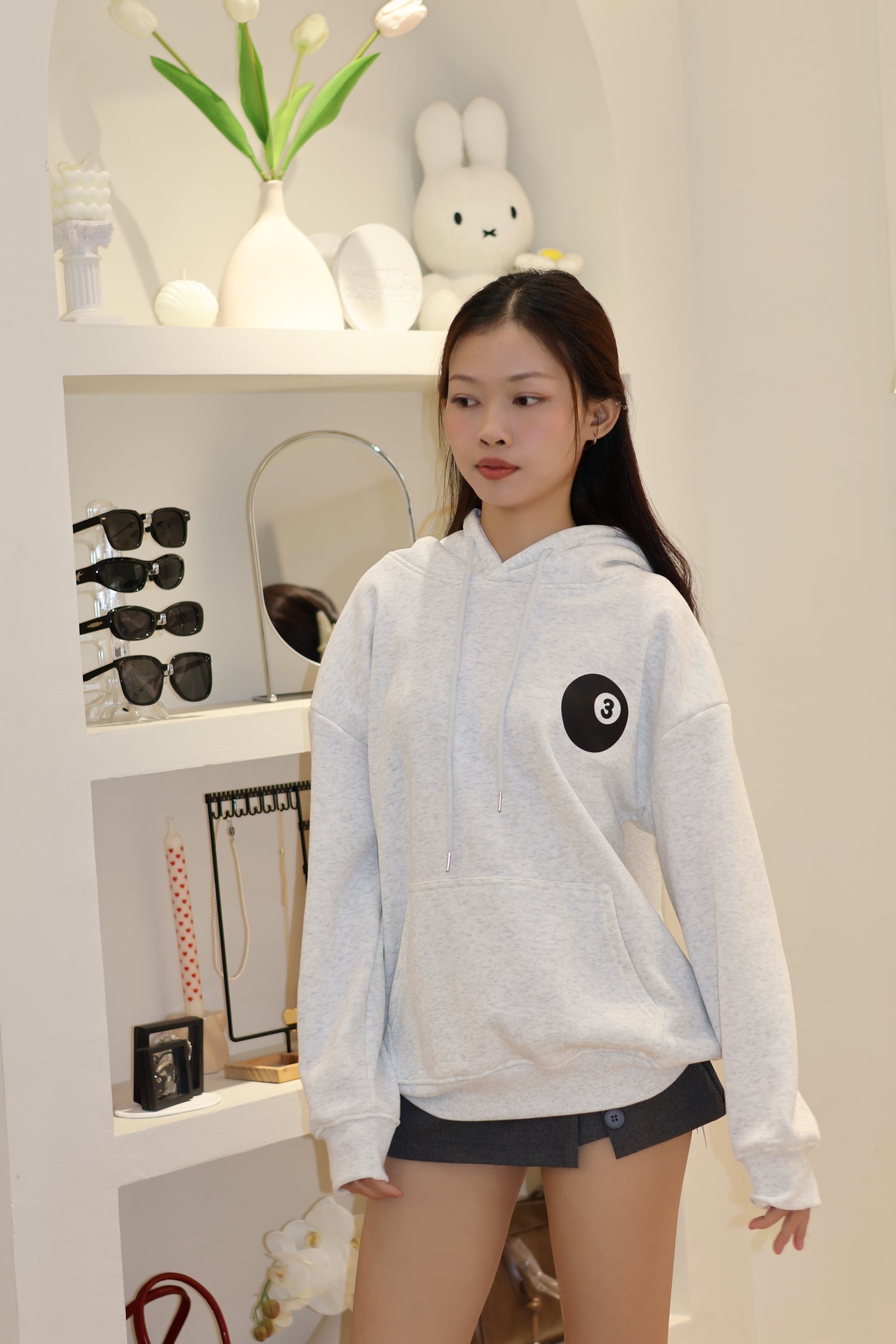 8ball gray hoodie
