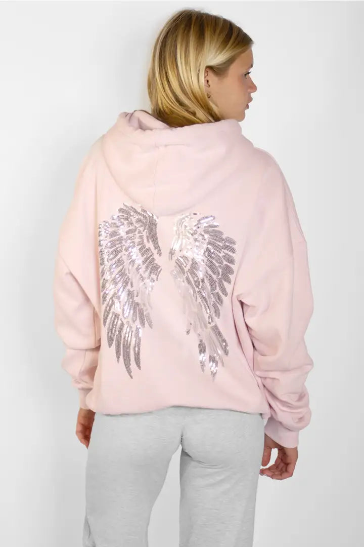 SUBDUED Sequin wings hoodie