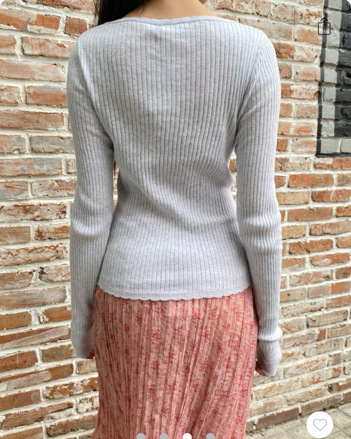 BRANDY Zelly gray knitted long sleeve