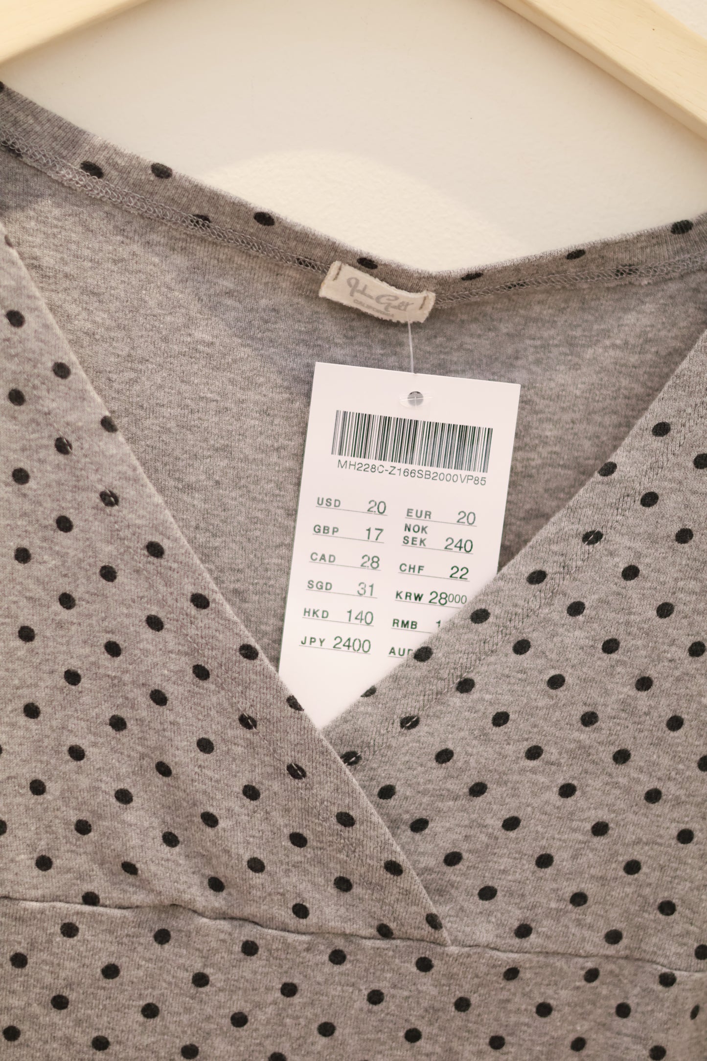 BRANDY Amara Polka Dots Tank - Grey