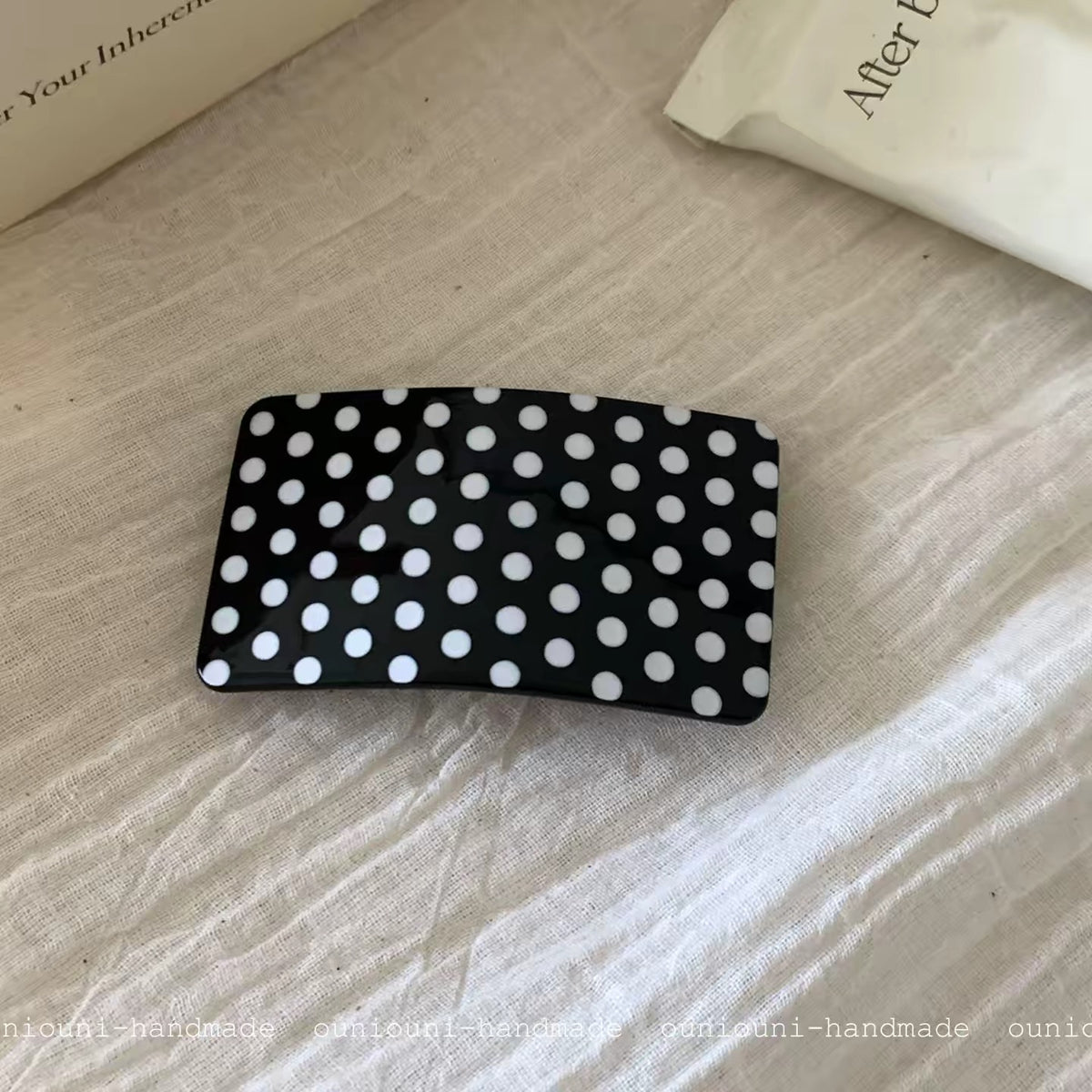 Polka Dot Square Hair Clip