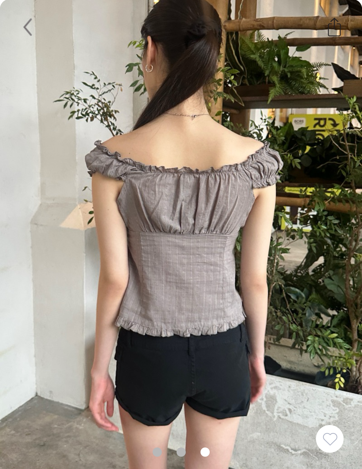 BRANDY MELVILLE Elena Pointelle Top- BROWN