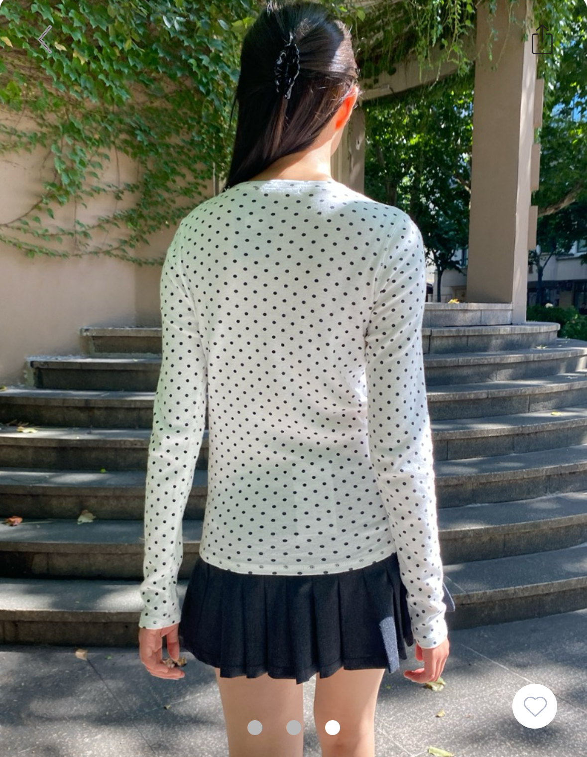 BRANDY MELVILLE Ainsley Polka Dots Top