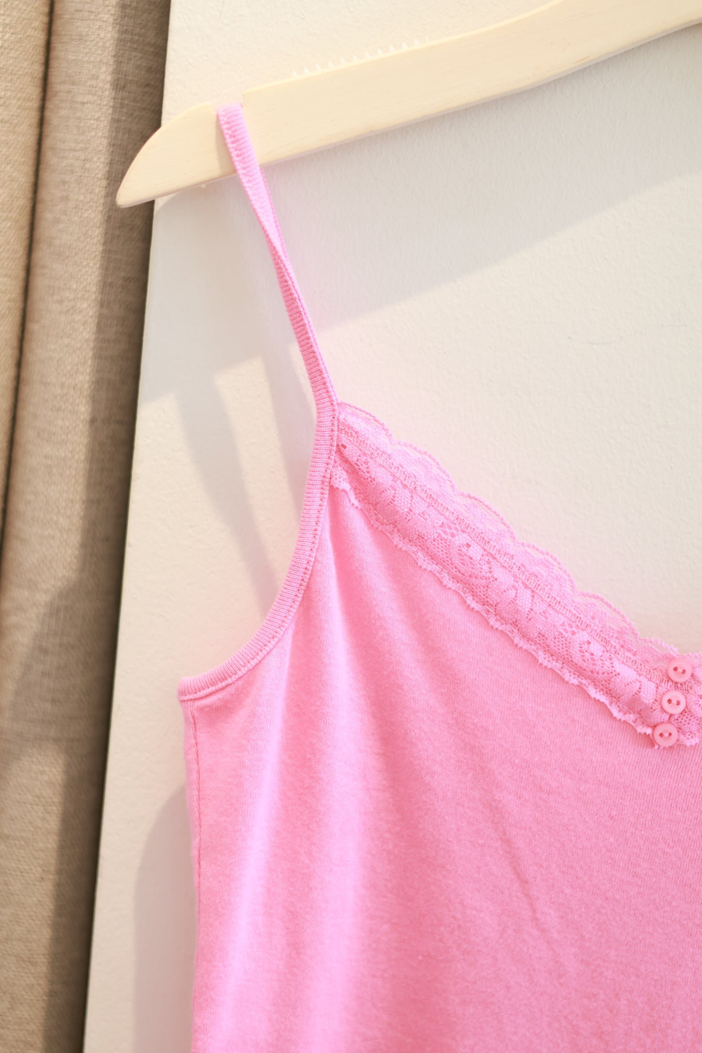 BRANDY Arden Lace Tank  -PEACH PINK