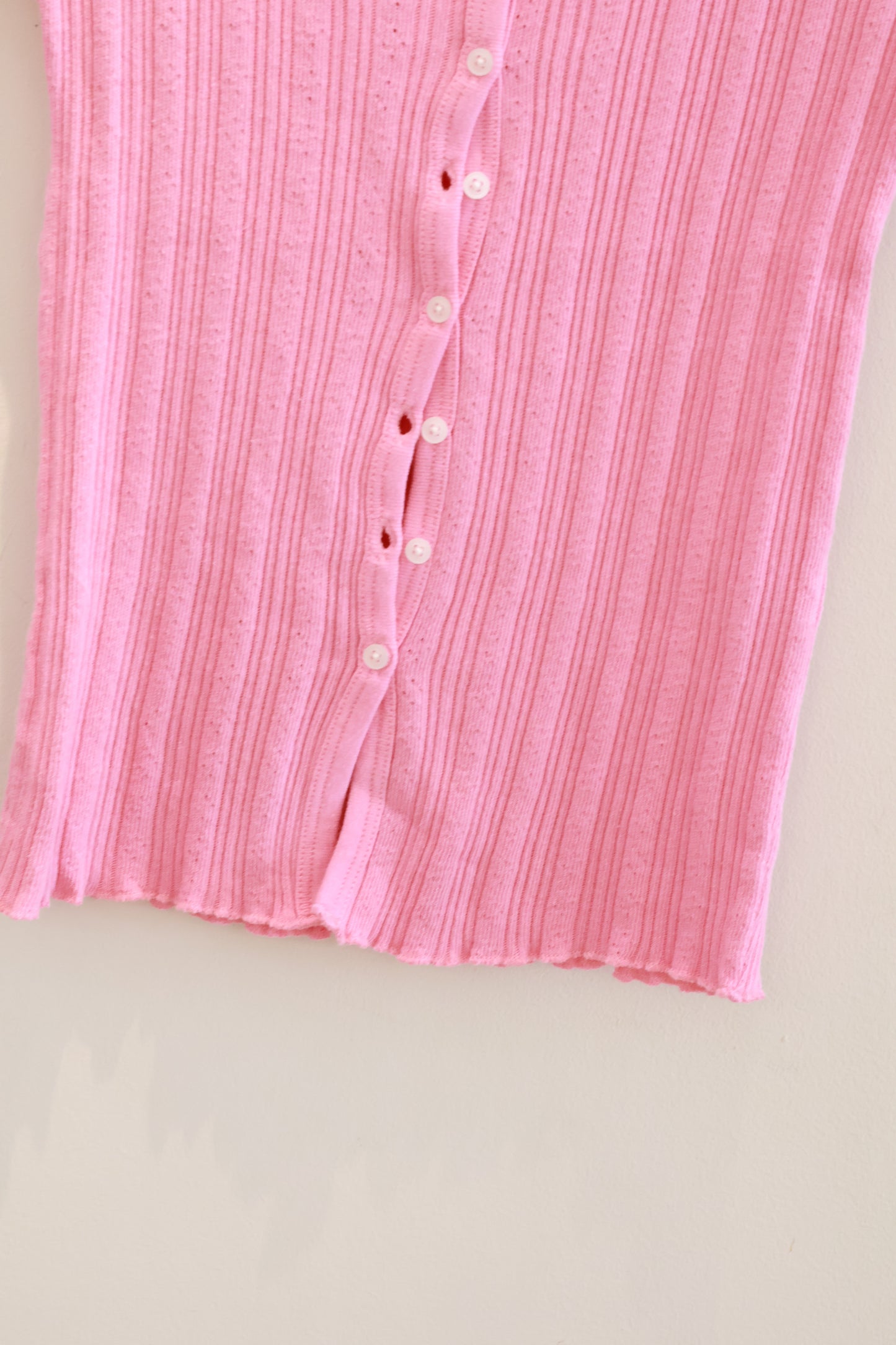BRANDY Zelly Eyelet Top  -PEACH PINK