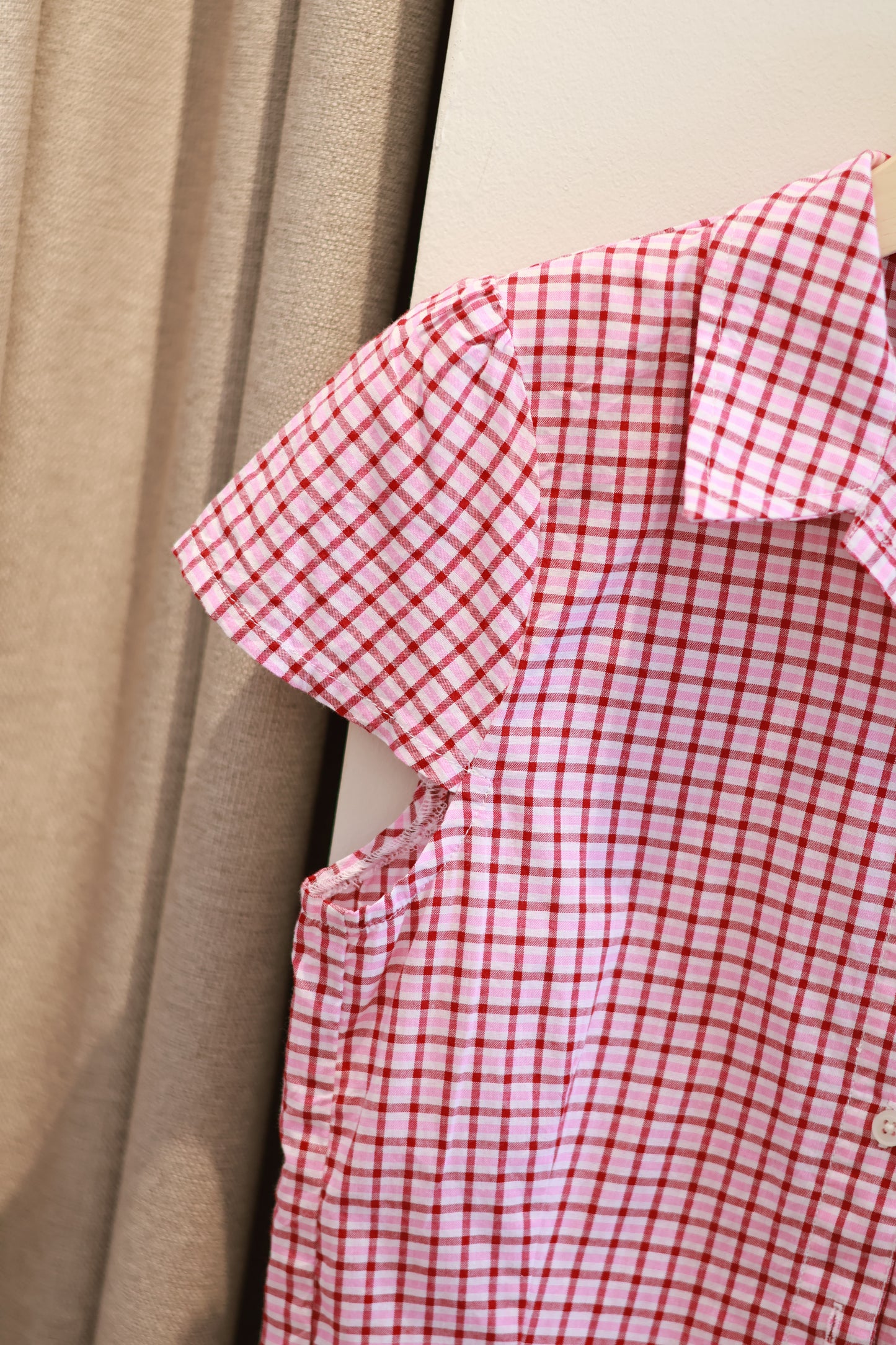 brandy Rue Plaid Top- pink gingham