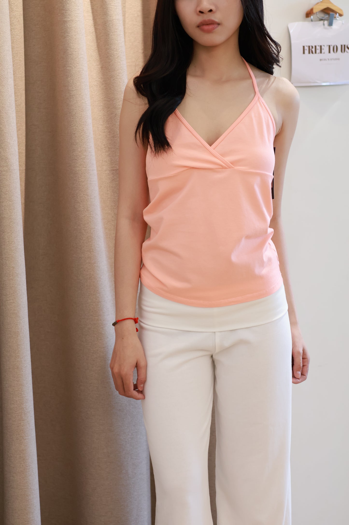BRANDY Calina Halter Top- CORAL