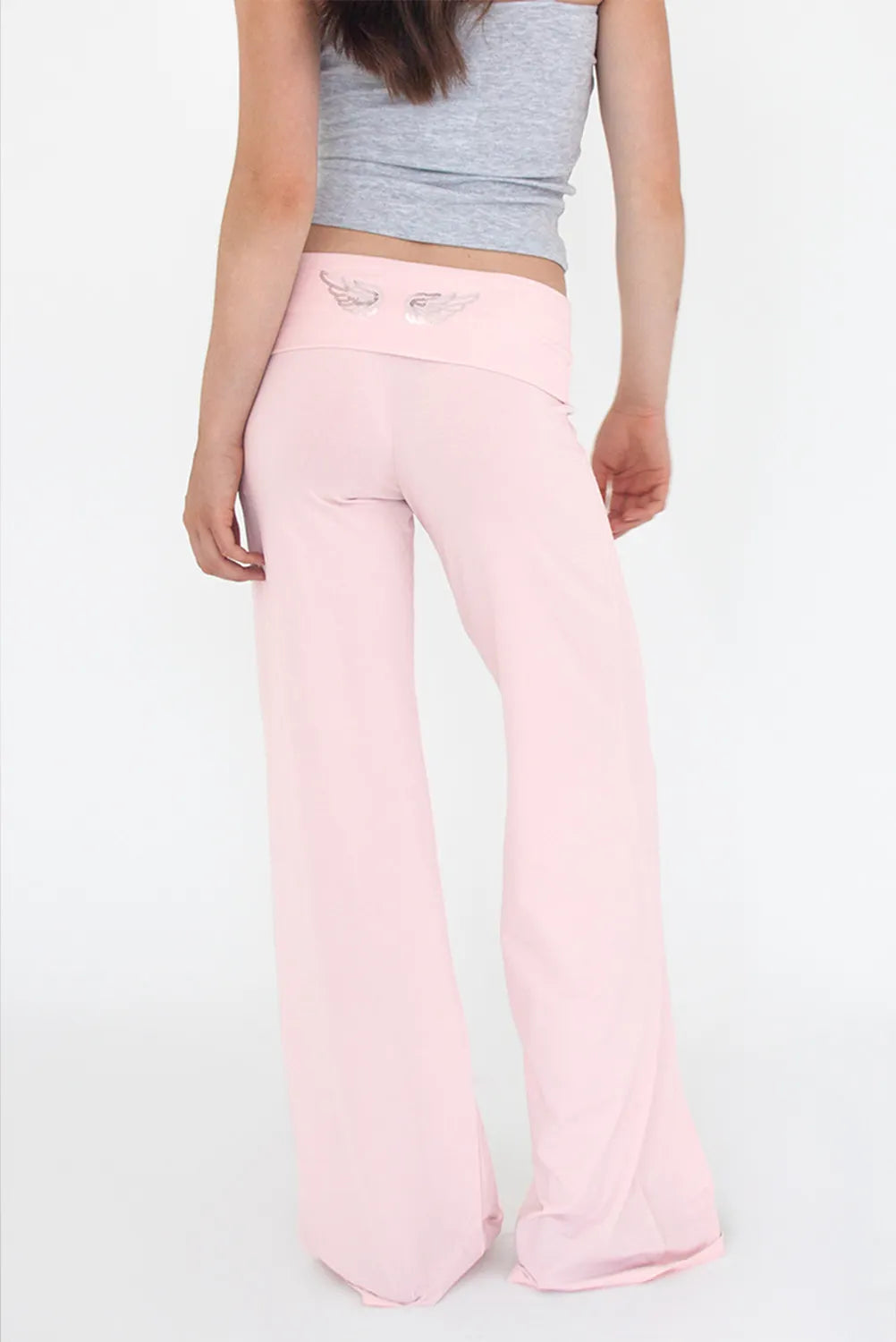 SUBDUED PINK WINGS Low Waist Pants