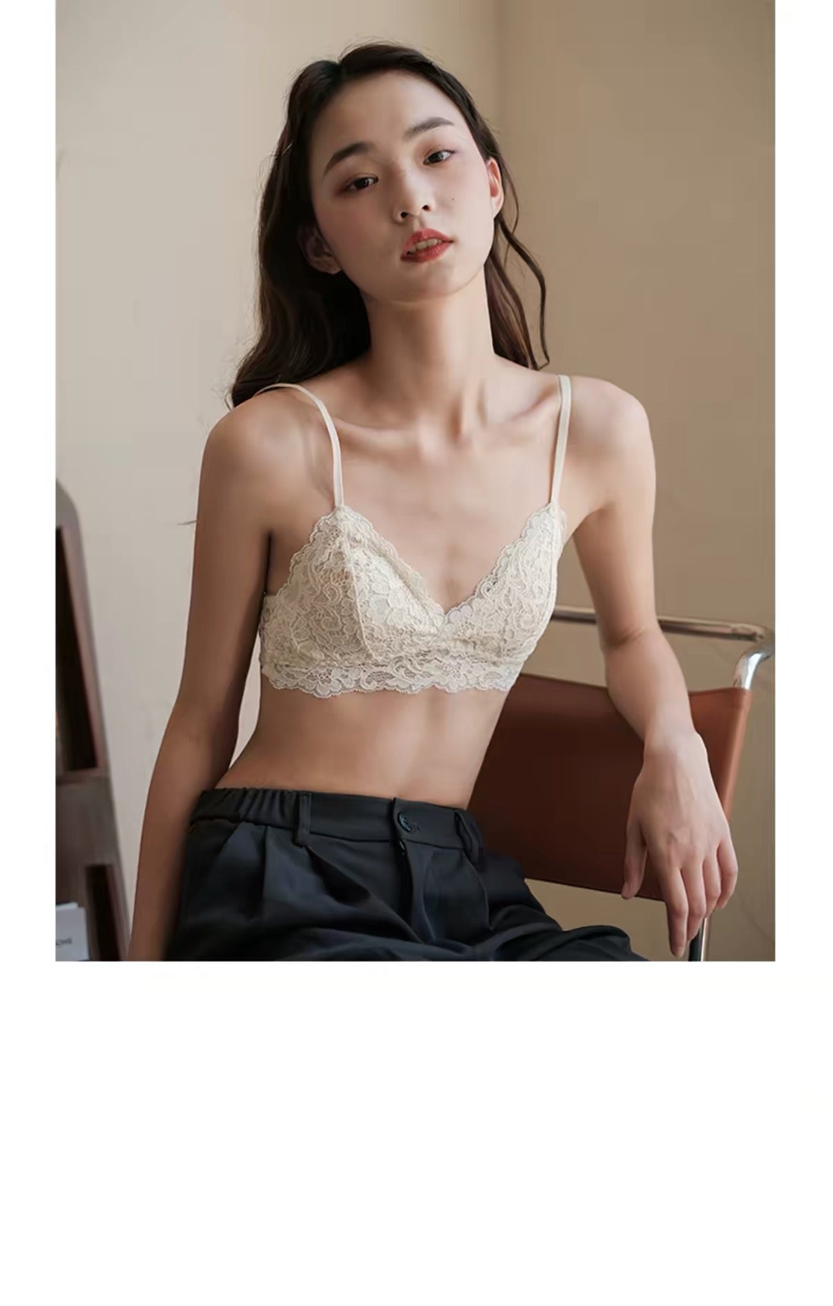 French Lace Crochet Bra
