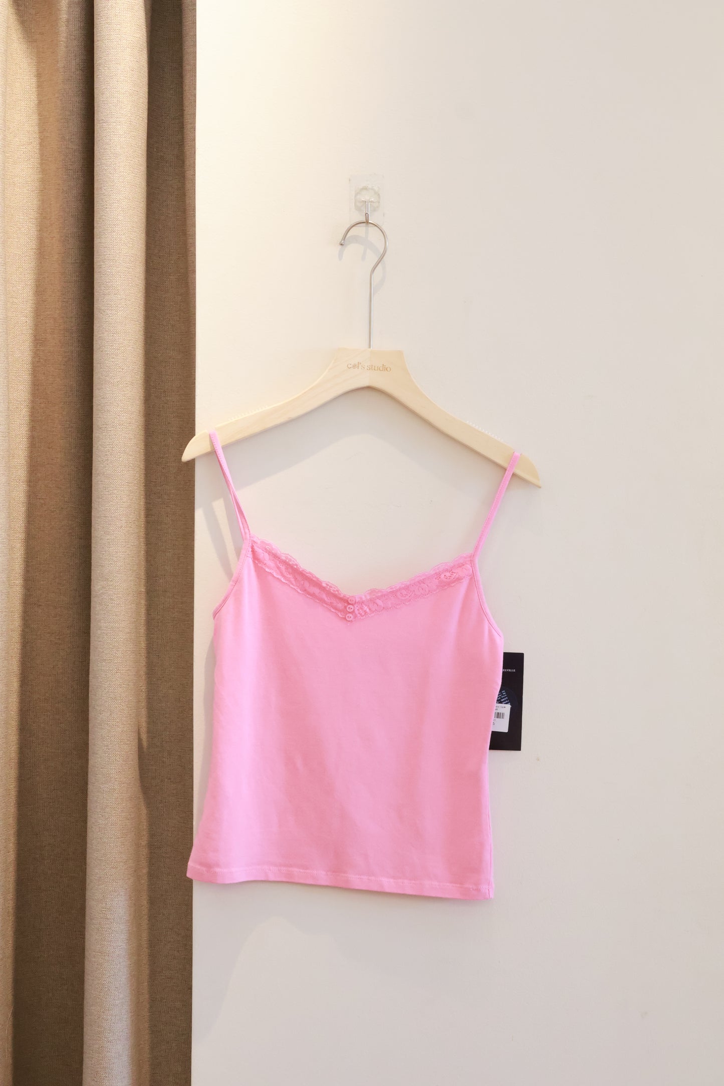 BRANDY Arden Lace Tank  -PEACH PINK