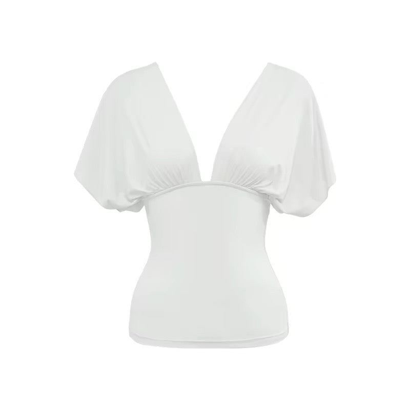 AUD V Short Sleeve Summer Butterfly Top