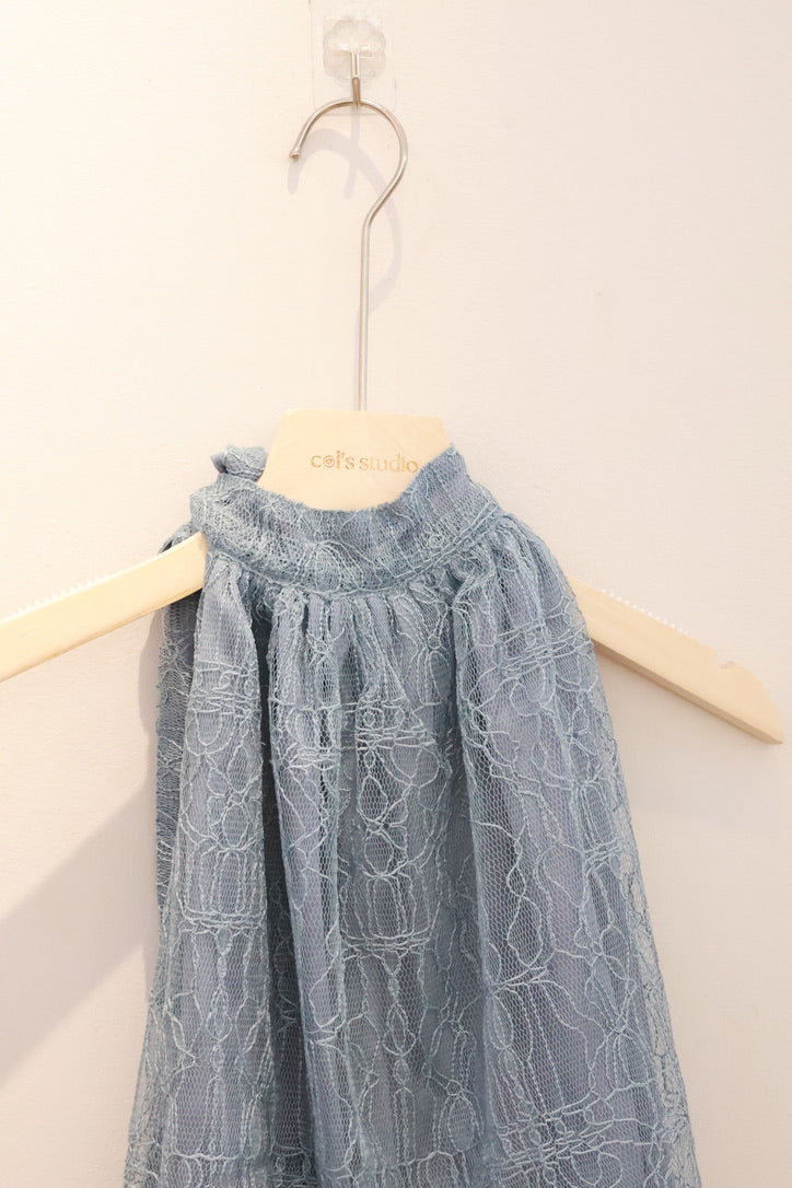 STUDIO RUE HALTER LACE TOP