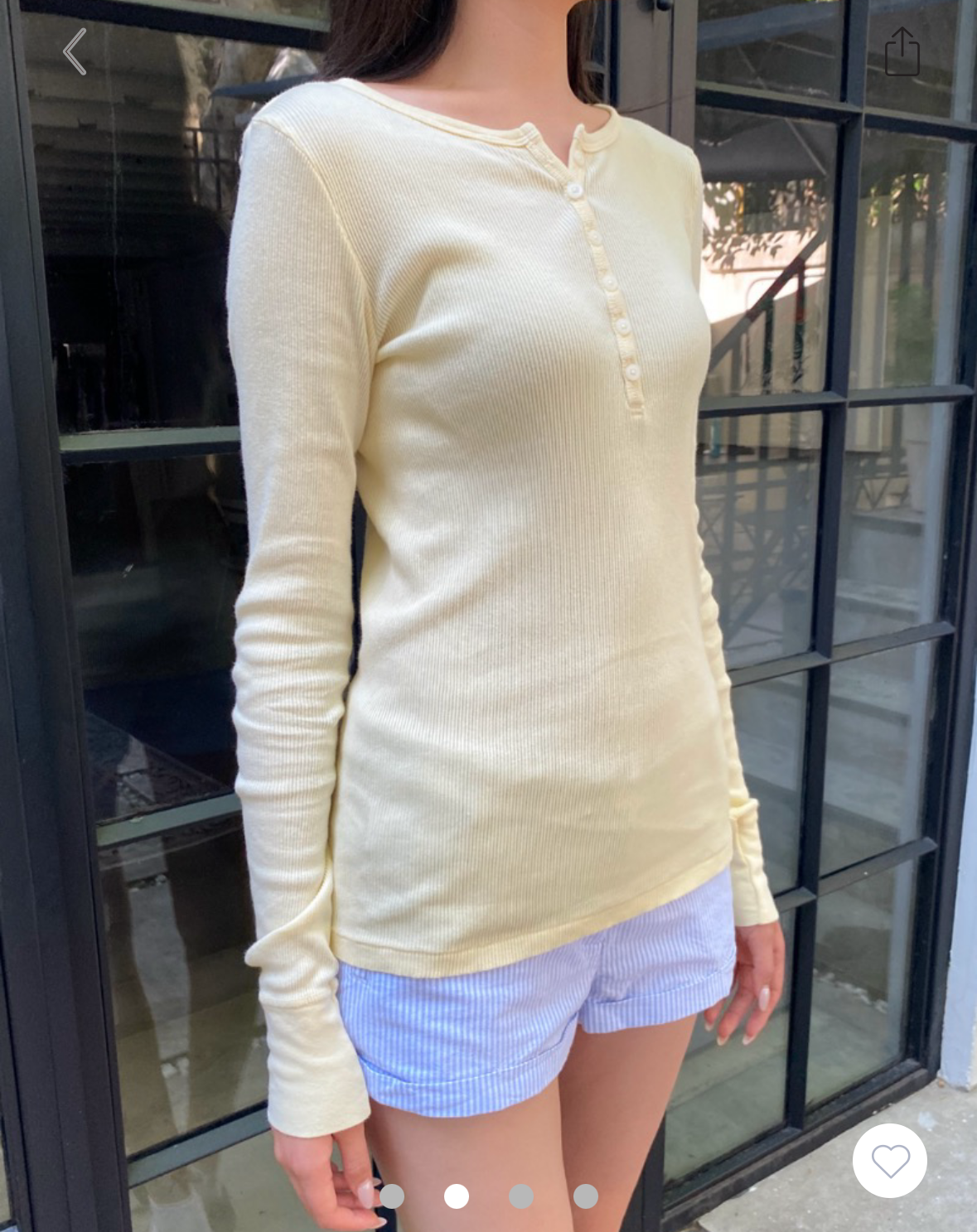 BRANDY MELVILLE Zelly Top  -YELLOW
