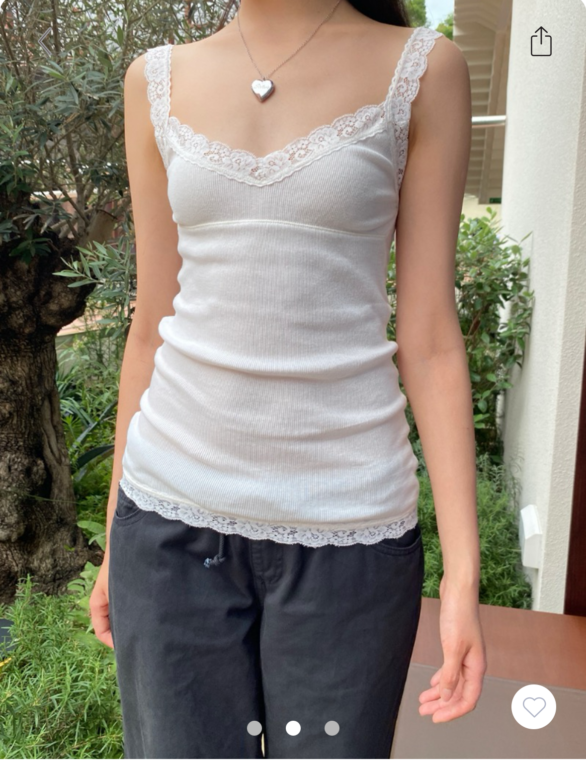 BRANDY SKYLAR LACE TANK- WHITE