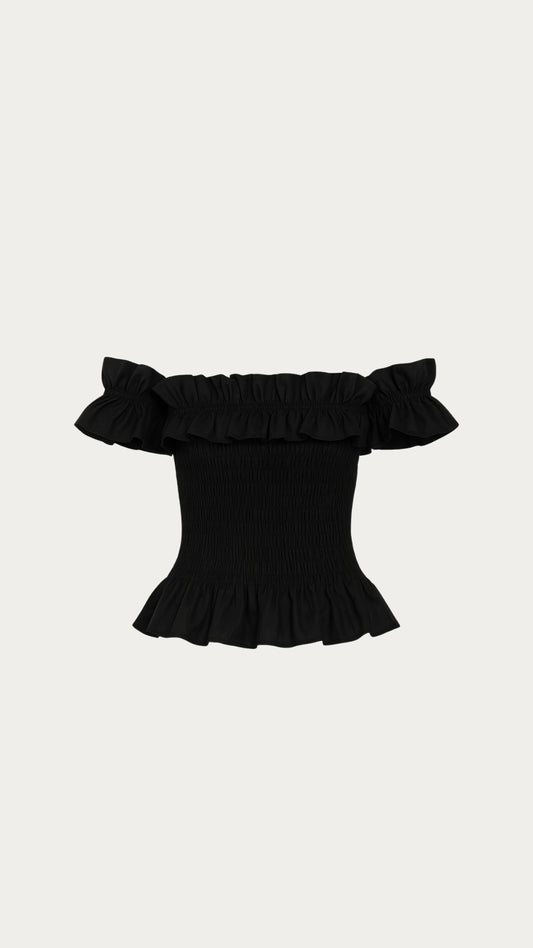 Black khaki off shoulder