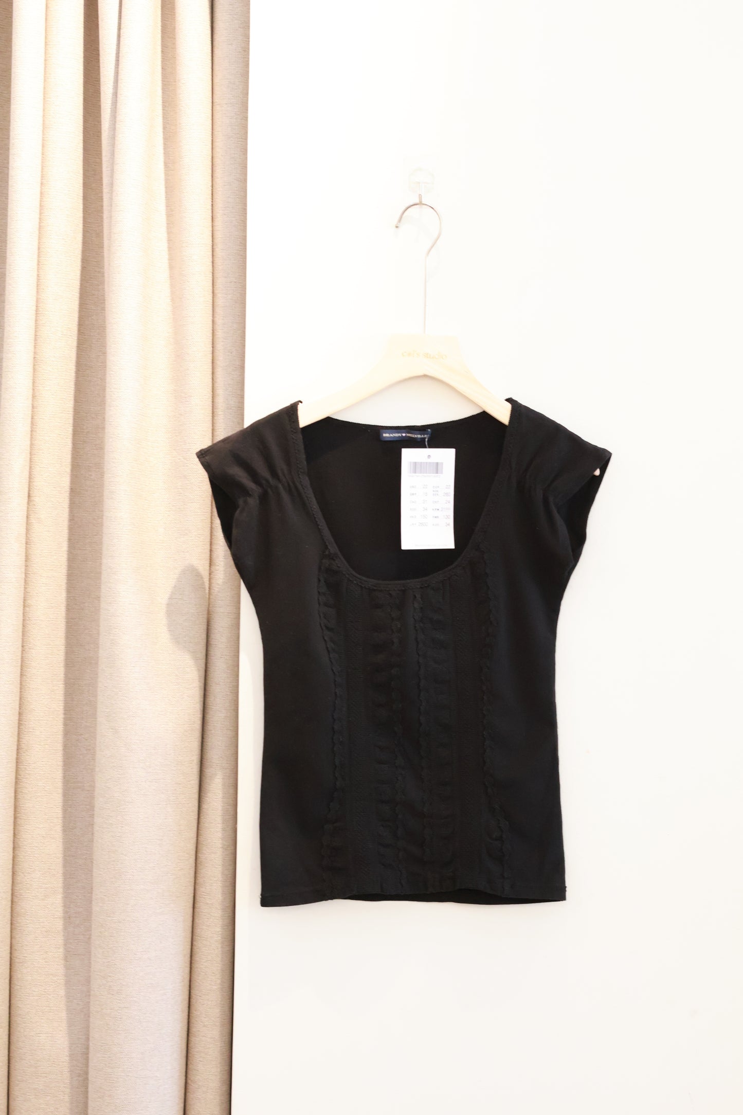 BRANDY Lesley Lace Top- black