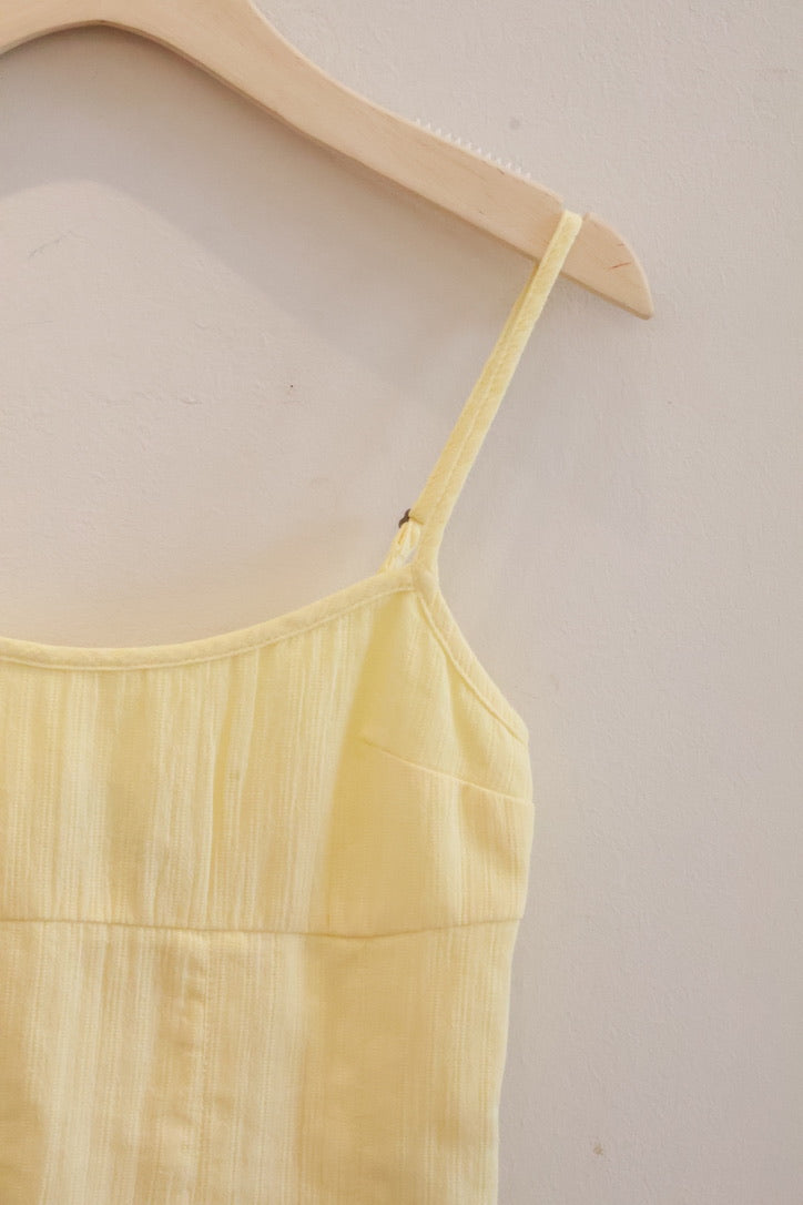 HOLLISTER Adjustable Strap Top- YELLOW