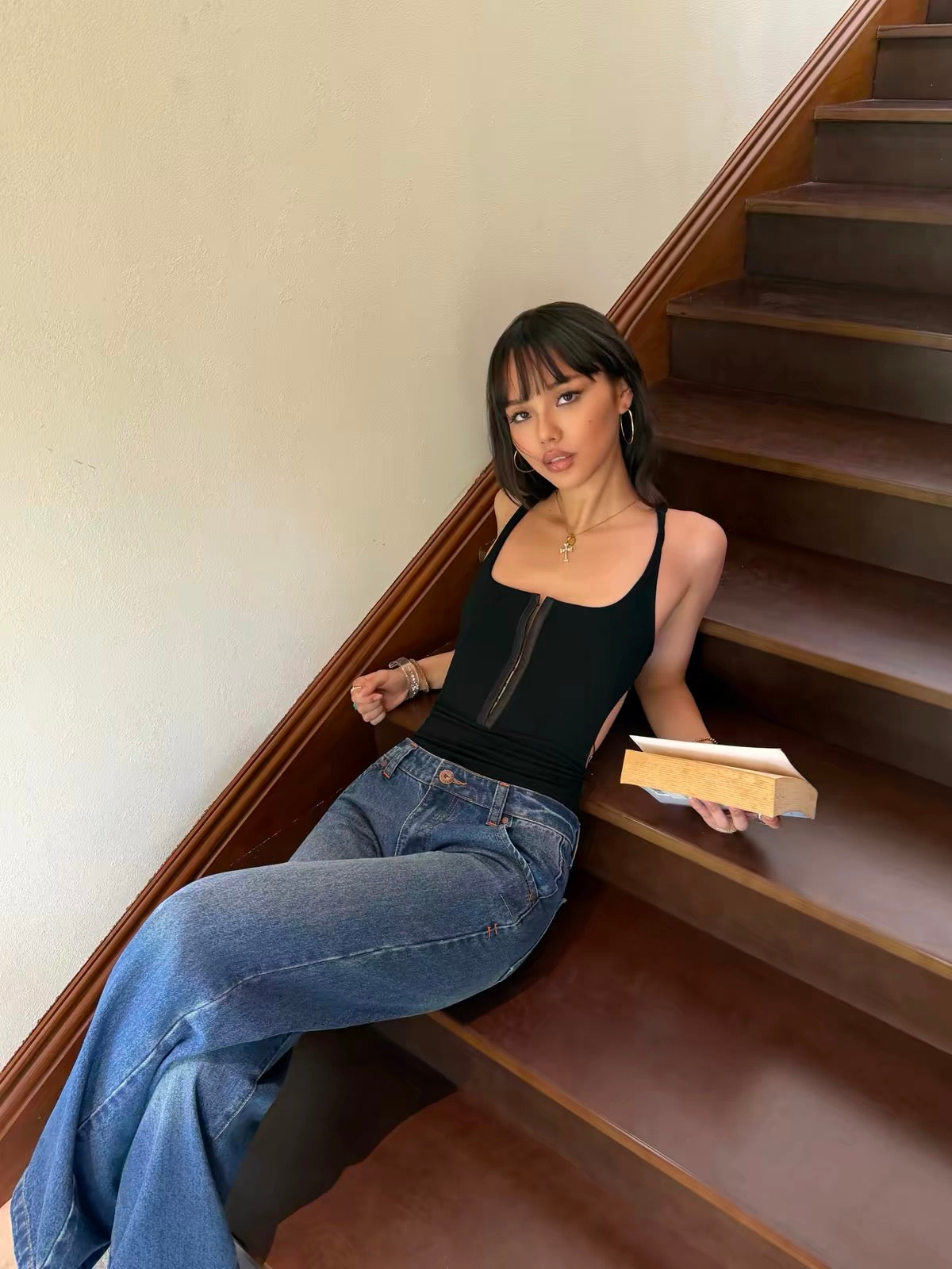 AUD Deep Blue Low-Waist Jeans