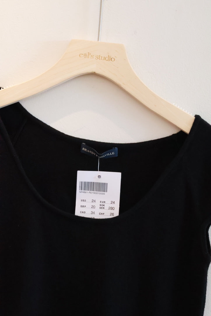 BRANDY Dahlia Knit Top- BLACK