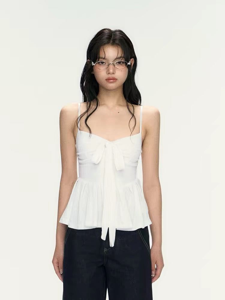 Ribbon tied flowy top
