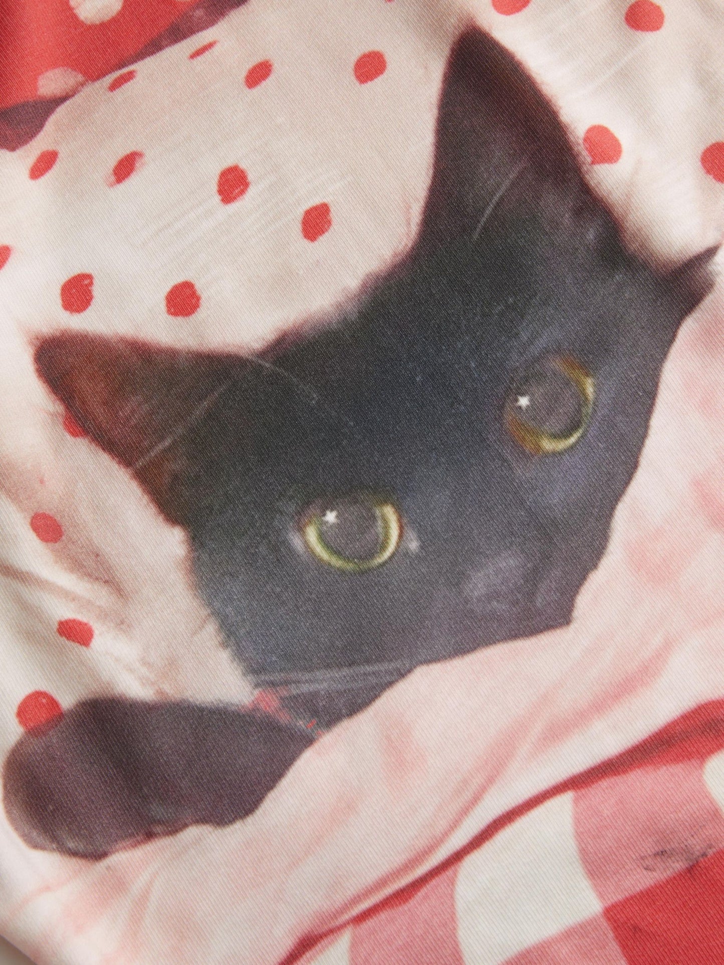 CIDER Cotton-blend Cat Graphic TANK TOP