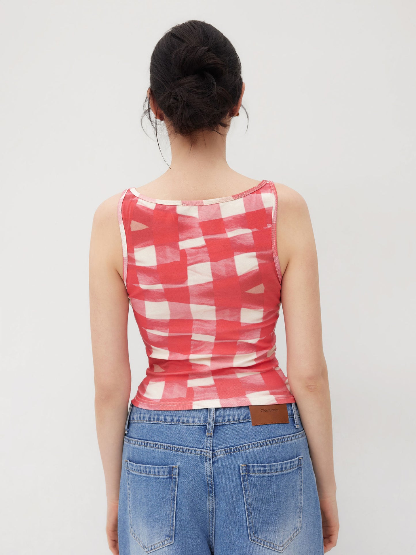 CIDER Cotton-blend Cat Graphic TANK TOP