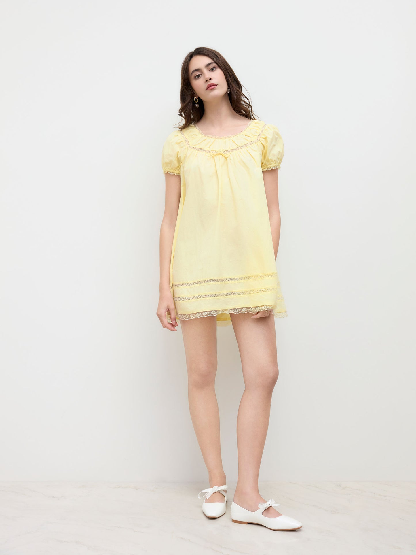 CIDER MINI YELLOW DRESS