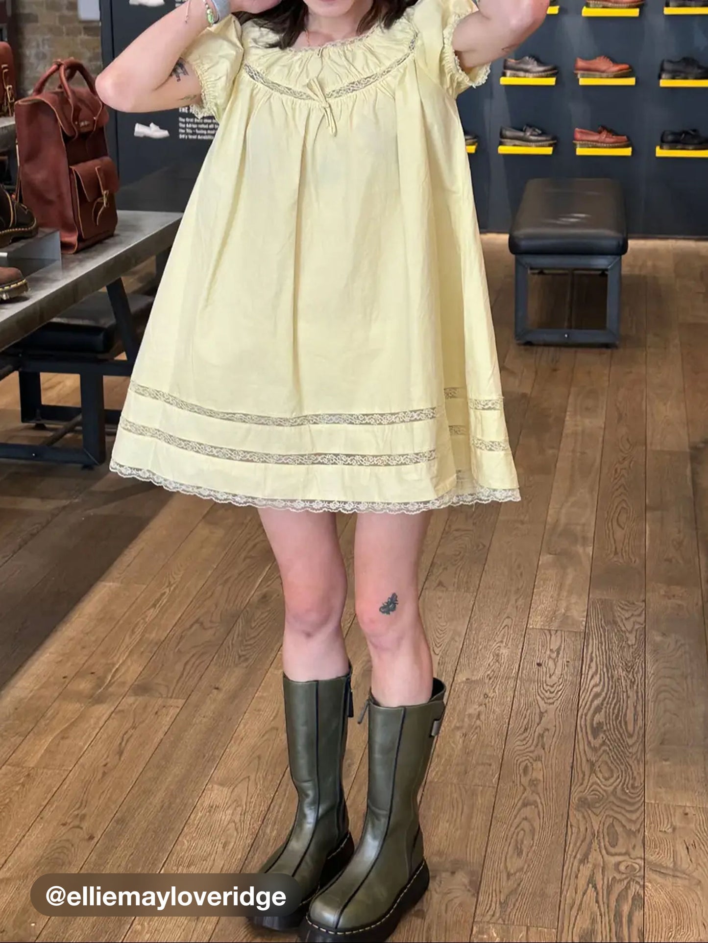 CIDER MINI YELLOW DRESS