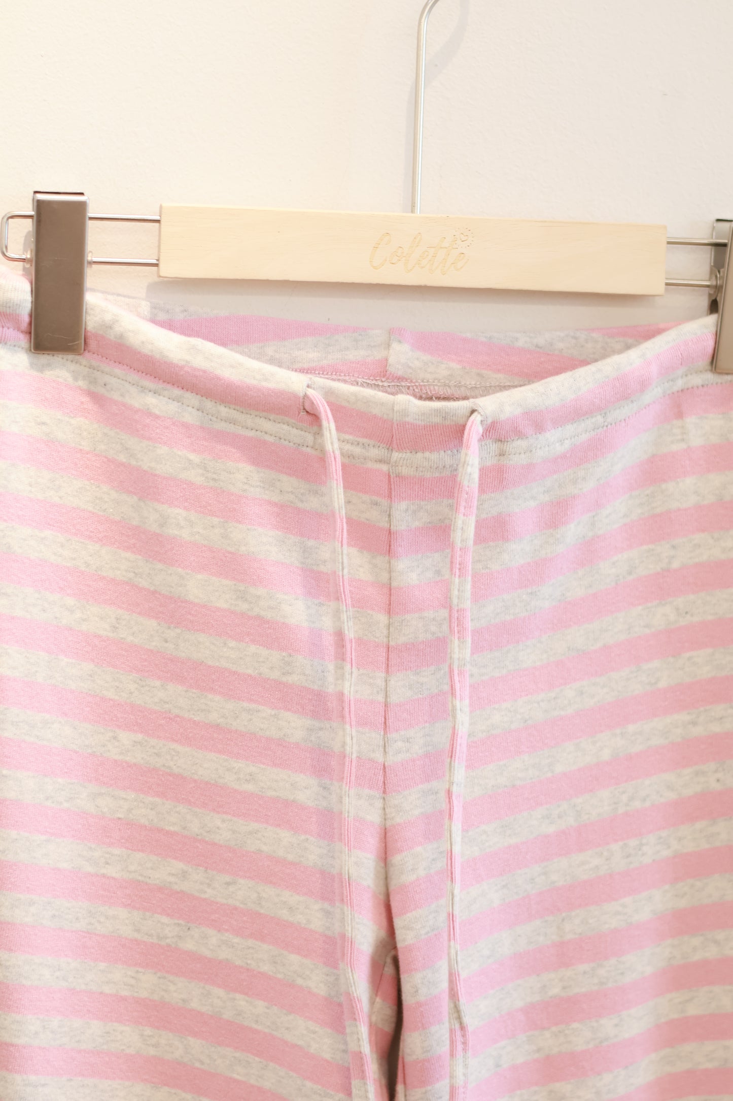 AUD Pink Drawstring Striped Pants