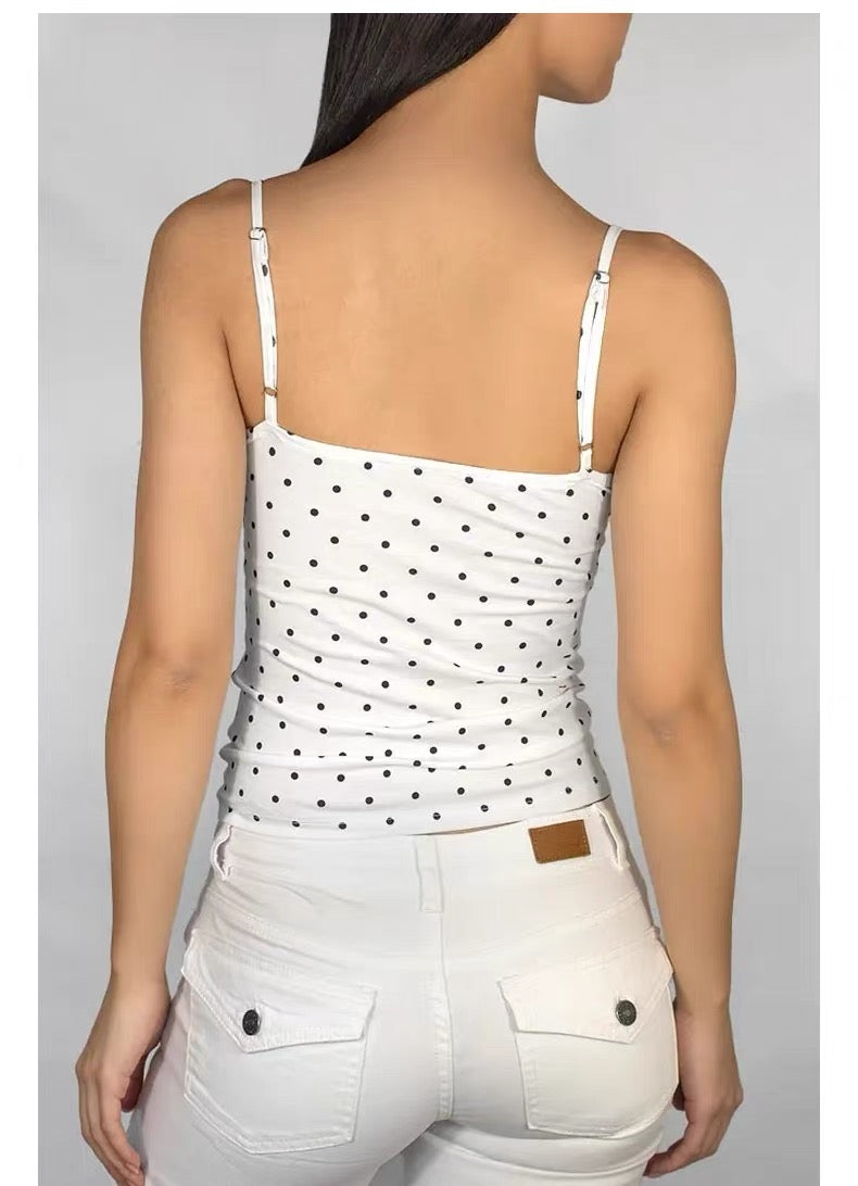 SUBDUED White Polka Cami Top