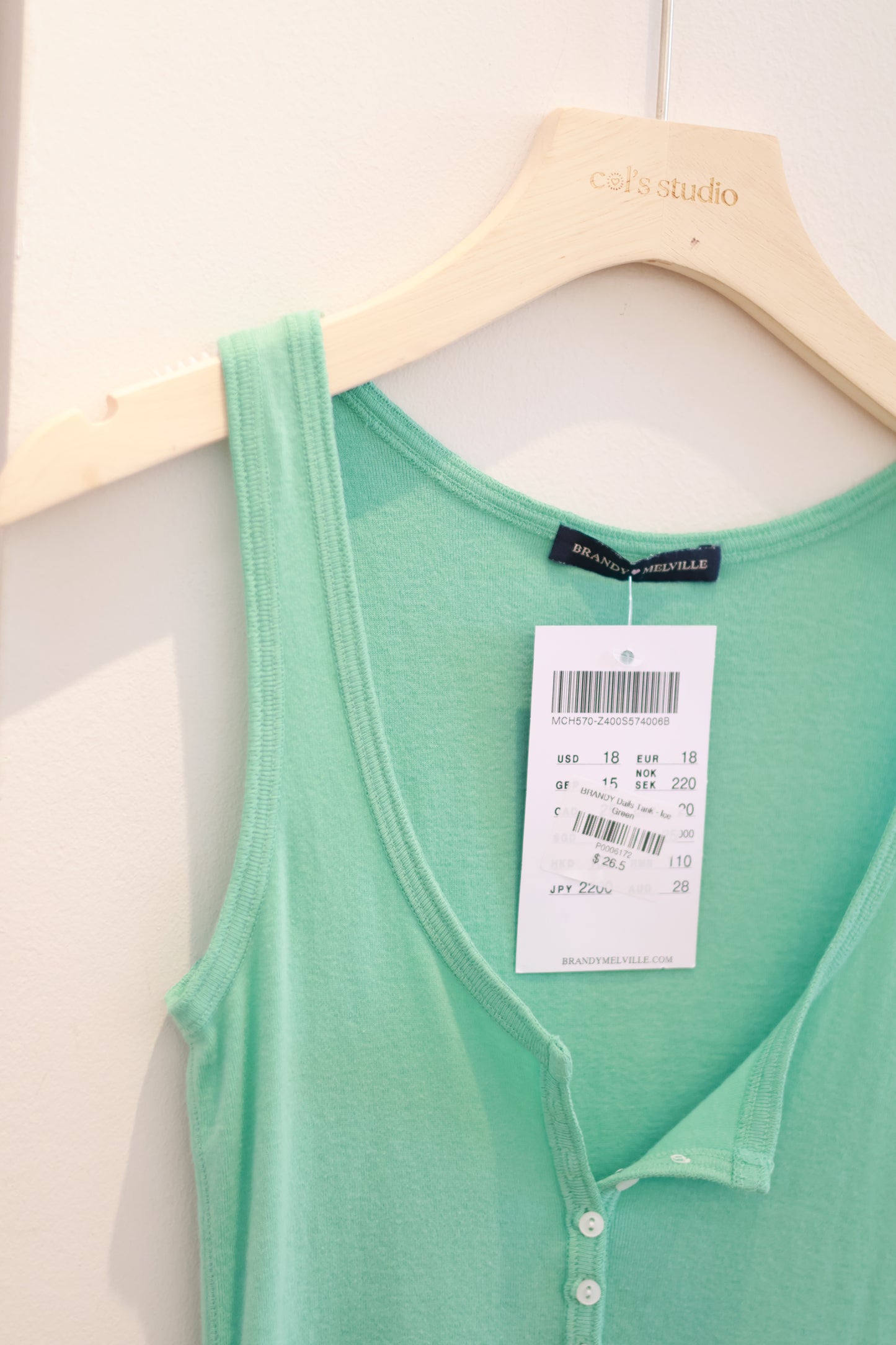 BRANDY Dails Tank - Ice Green